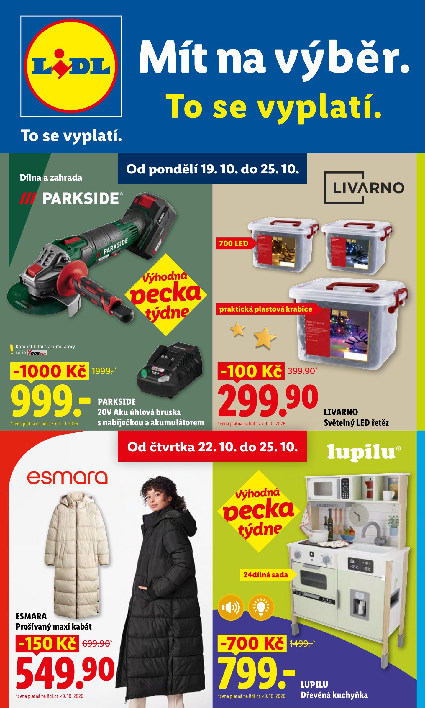 lidl - Lidl - Spotřební zboží leták na příští týden od pondělí 19.10.2026 do neděle 25.10.2026
