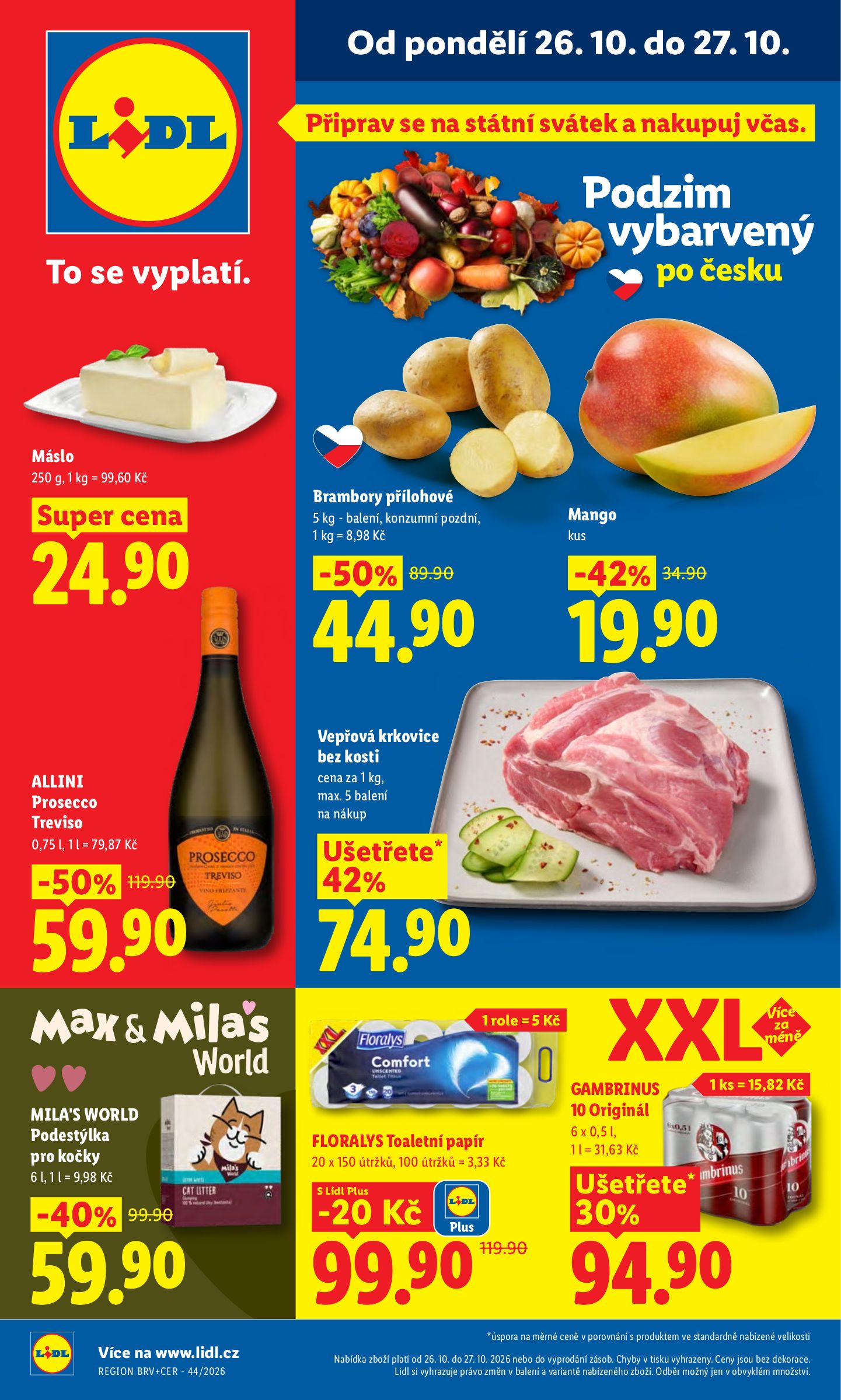 lidl - Lidl leták na příští týden od pondělí 26.10.2026 do úterý 27.10.2026