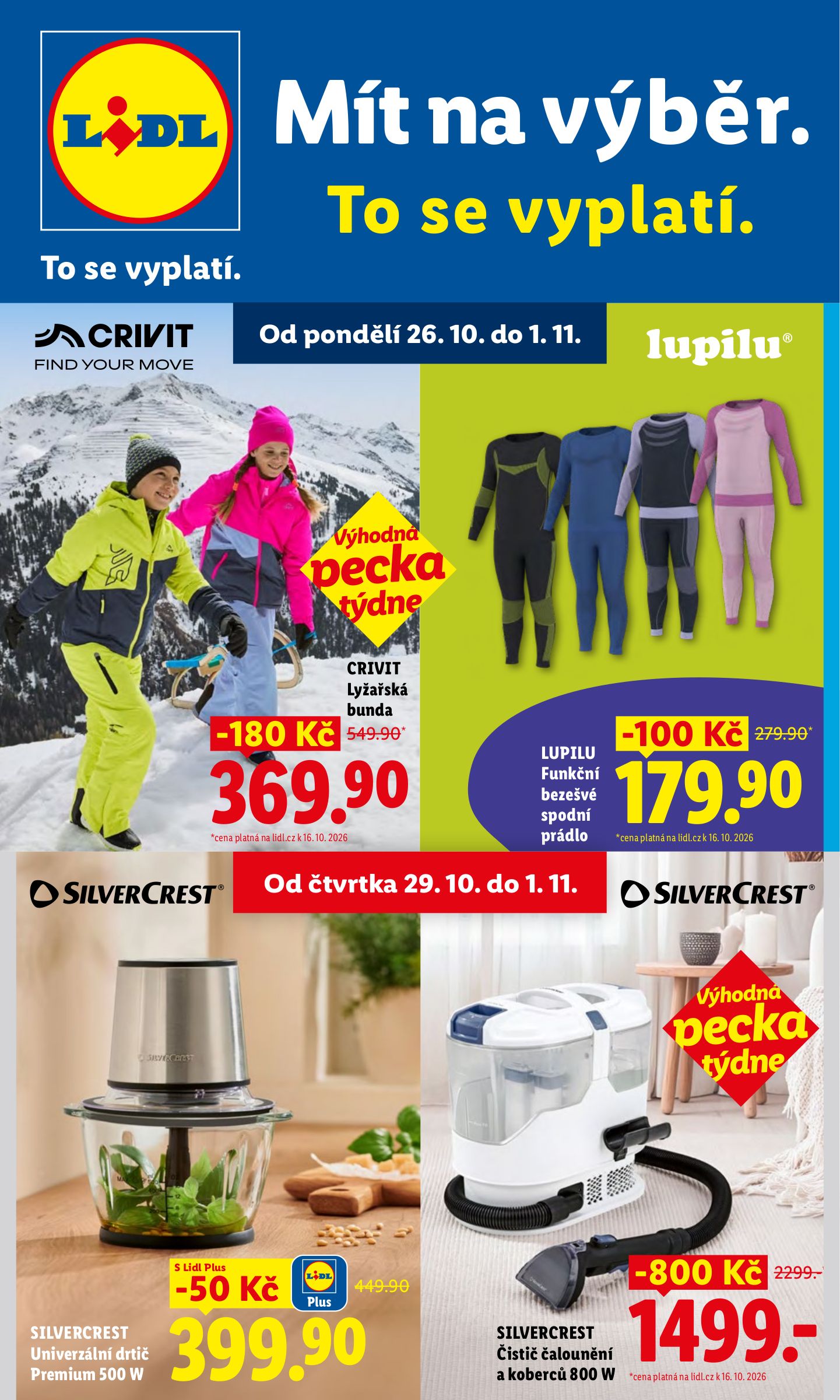lidl - Lidl - Spotřební zboží leták na příští týden od pondělí 26.10.2026 do neděle 01.11.2026