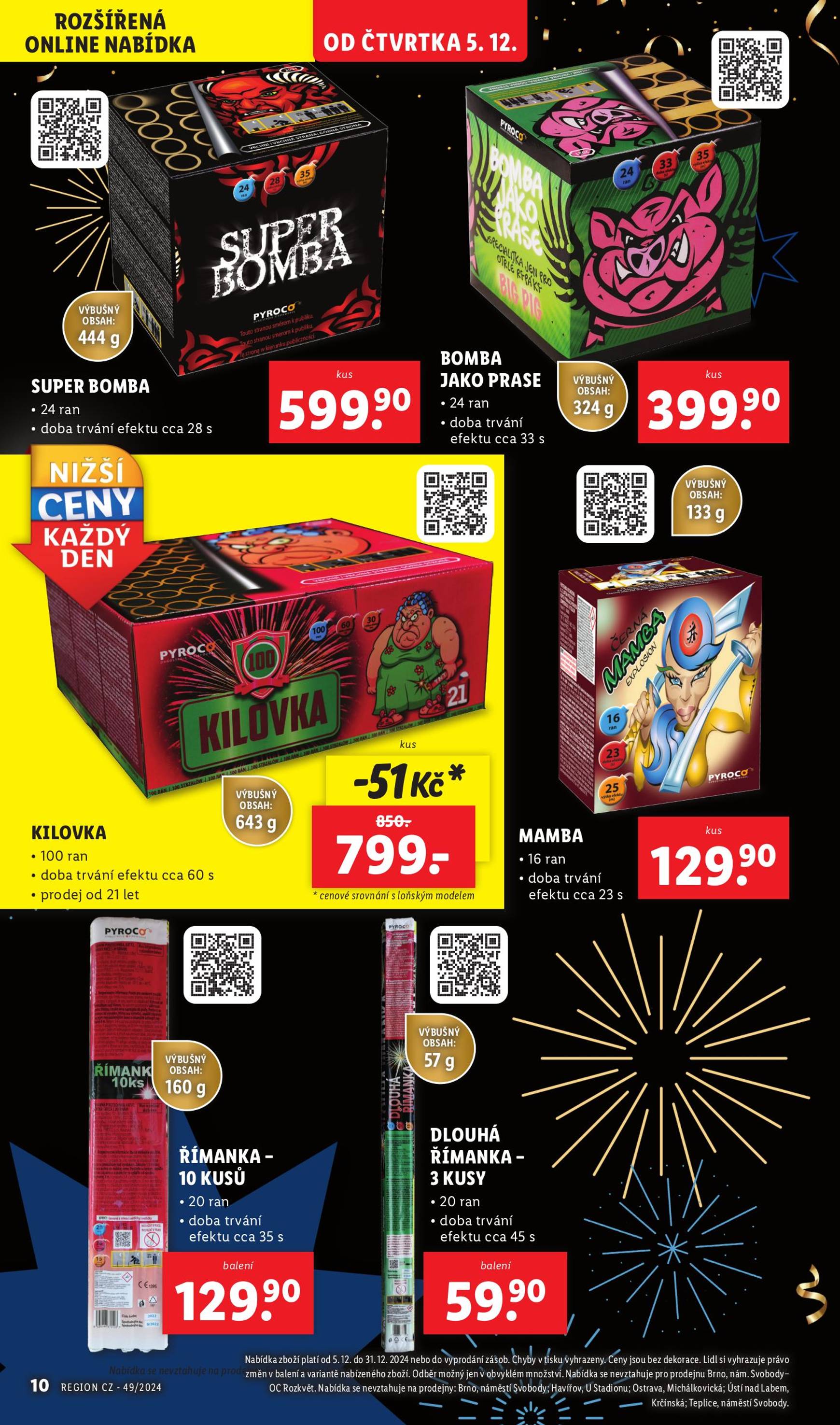 lidl - Leták Lidl - Nabídka zábavní pyrotechniky od 05.12. do 31.12. - page: 10