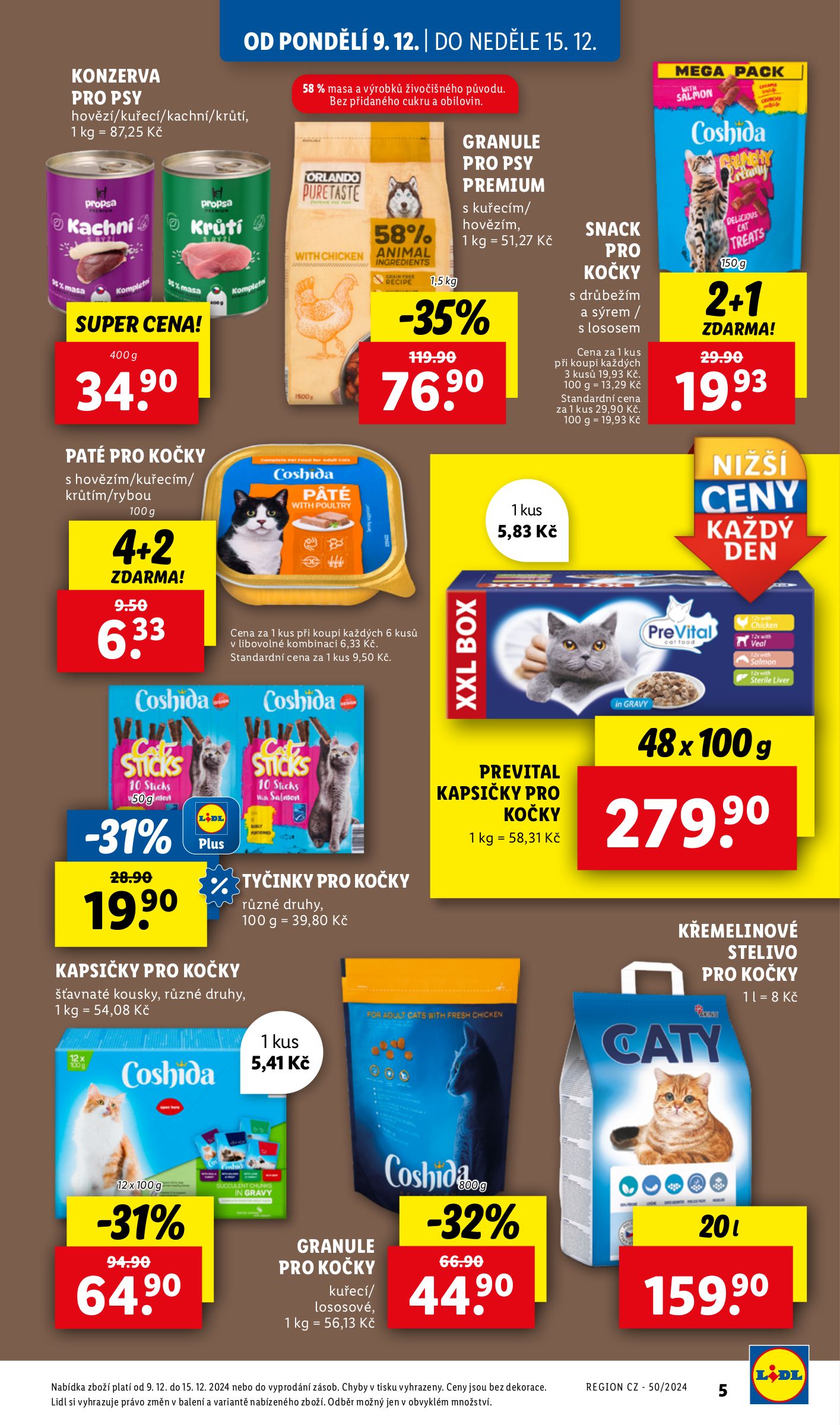 lidl - Leták Lidl - Vše pro vaše psí a kočičí mazlíčky od 01.12. do 31.12. - page: 5