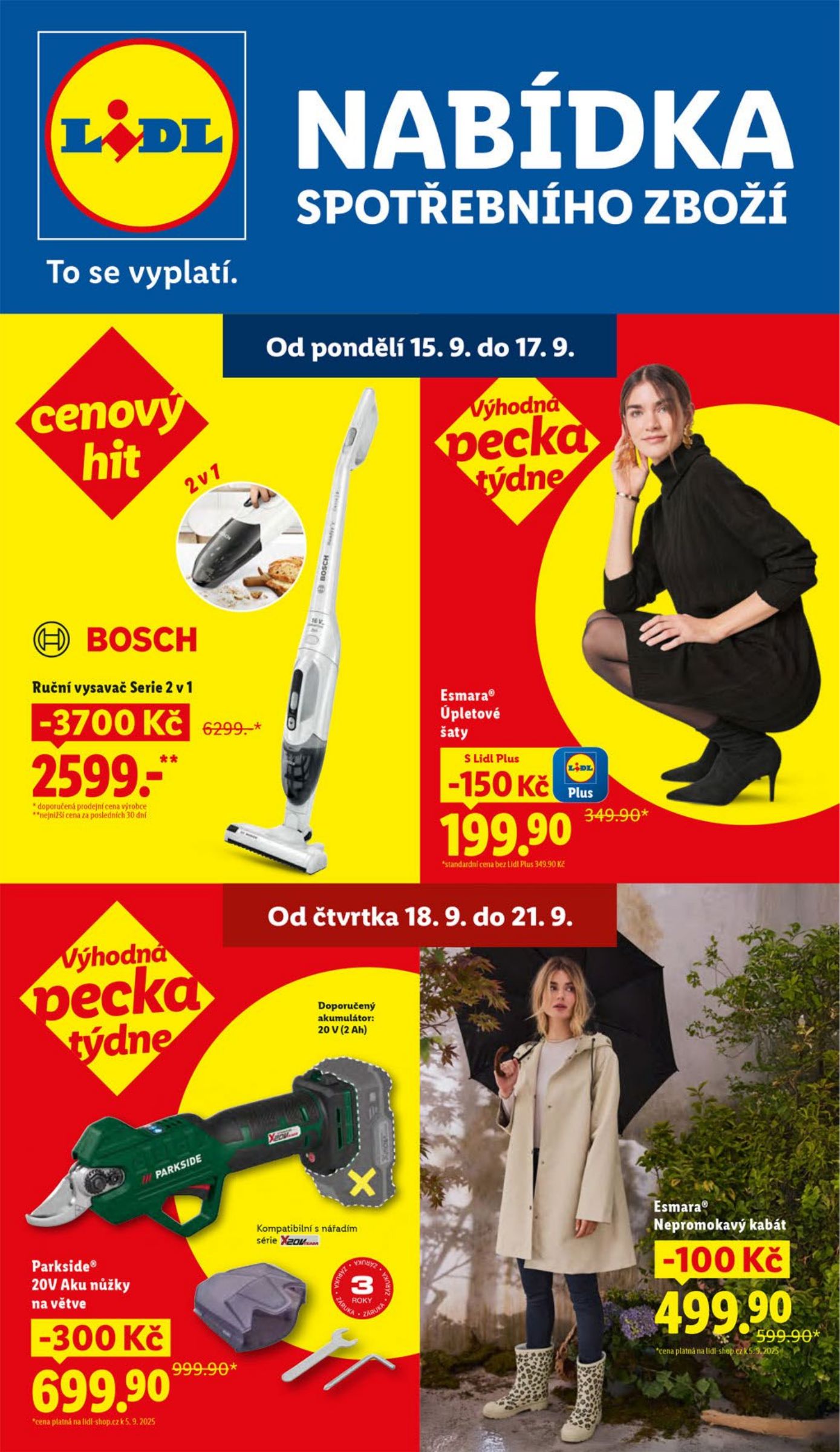lidl - Leták Lidl - Spotřební zboží od 15.09. do 21.09.