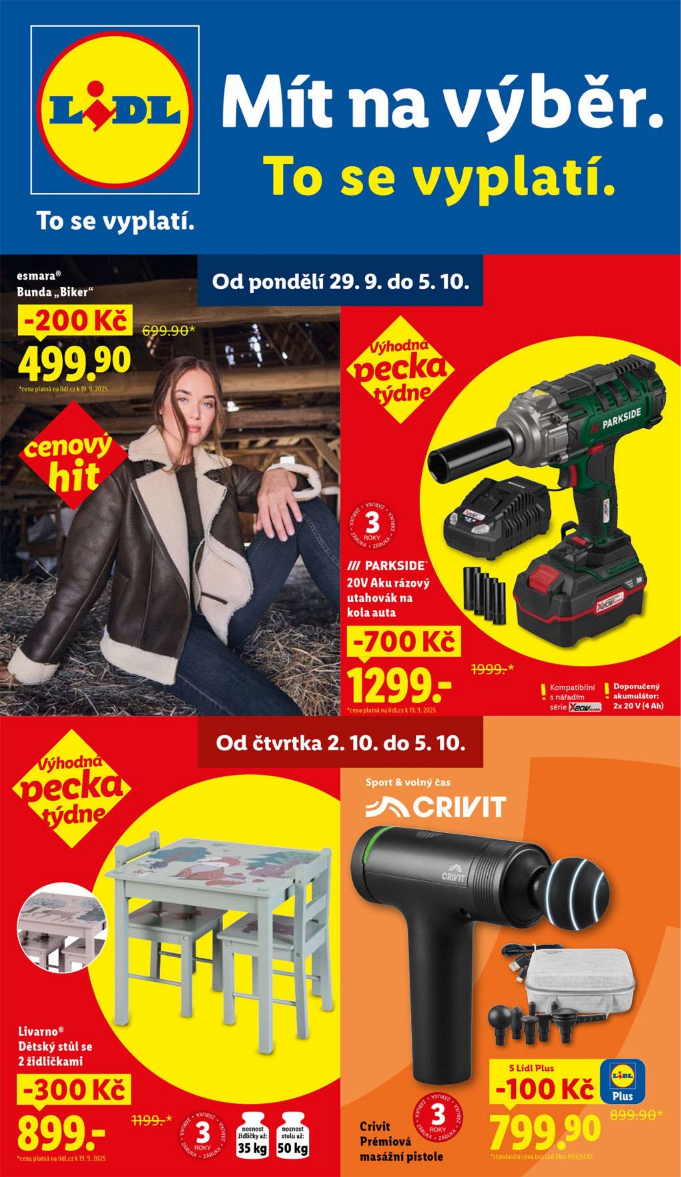 lidl - Leták Lidl - Spotřební zboží od 29.09. do 05.10.