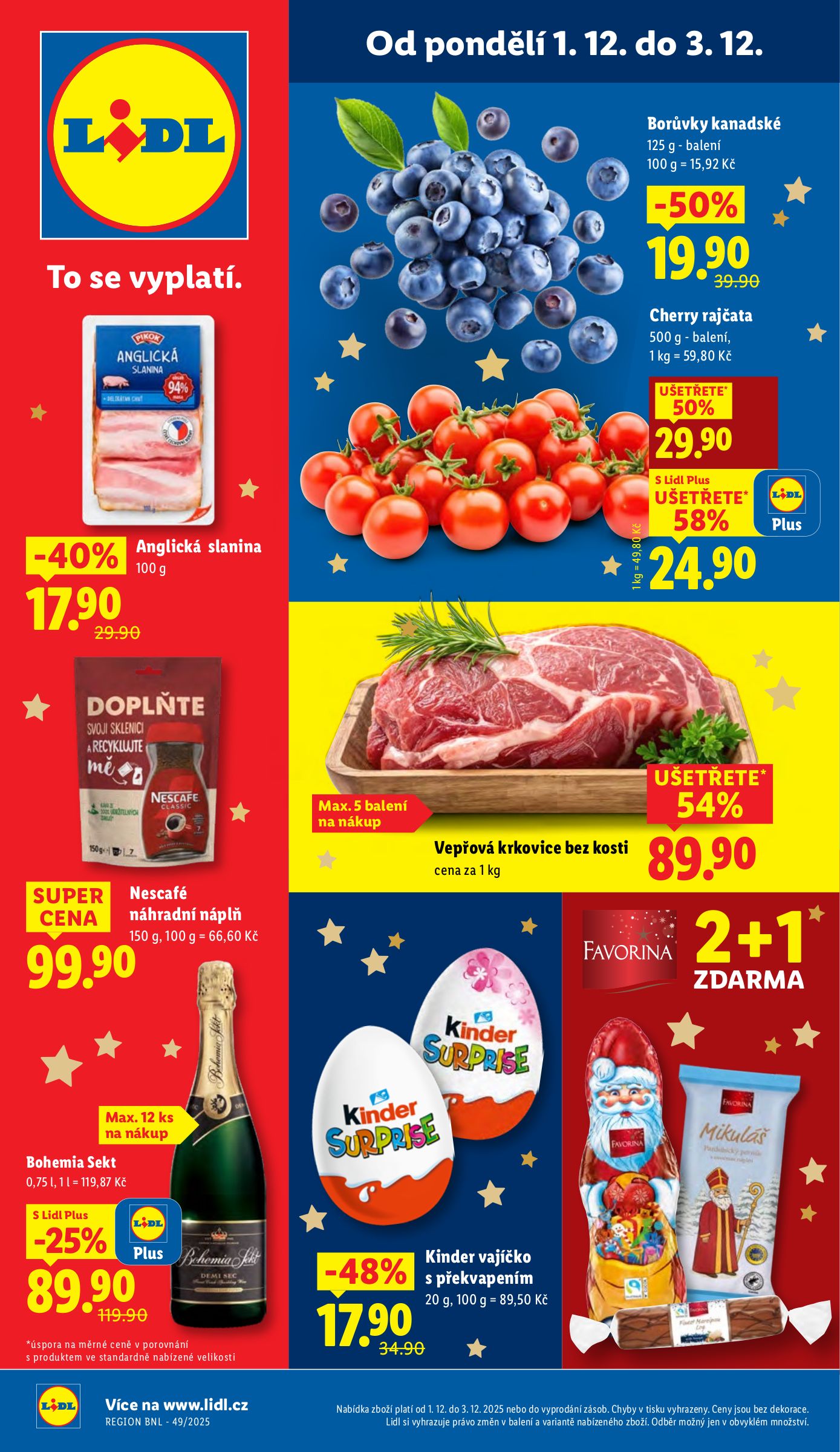lidl - Aktuální leták Lidl od 01.12. do 03.12.