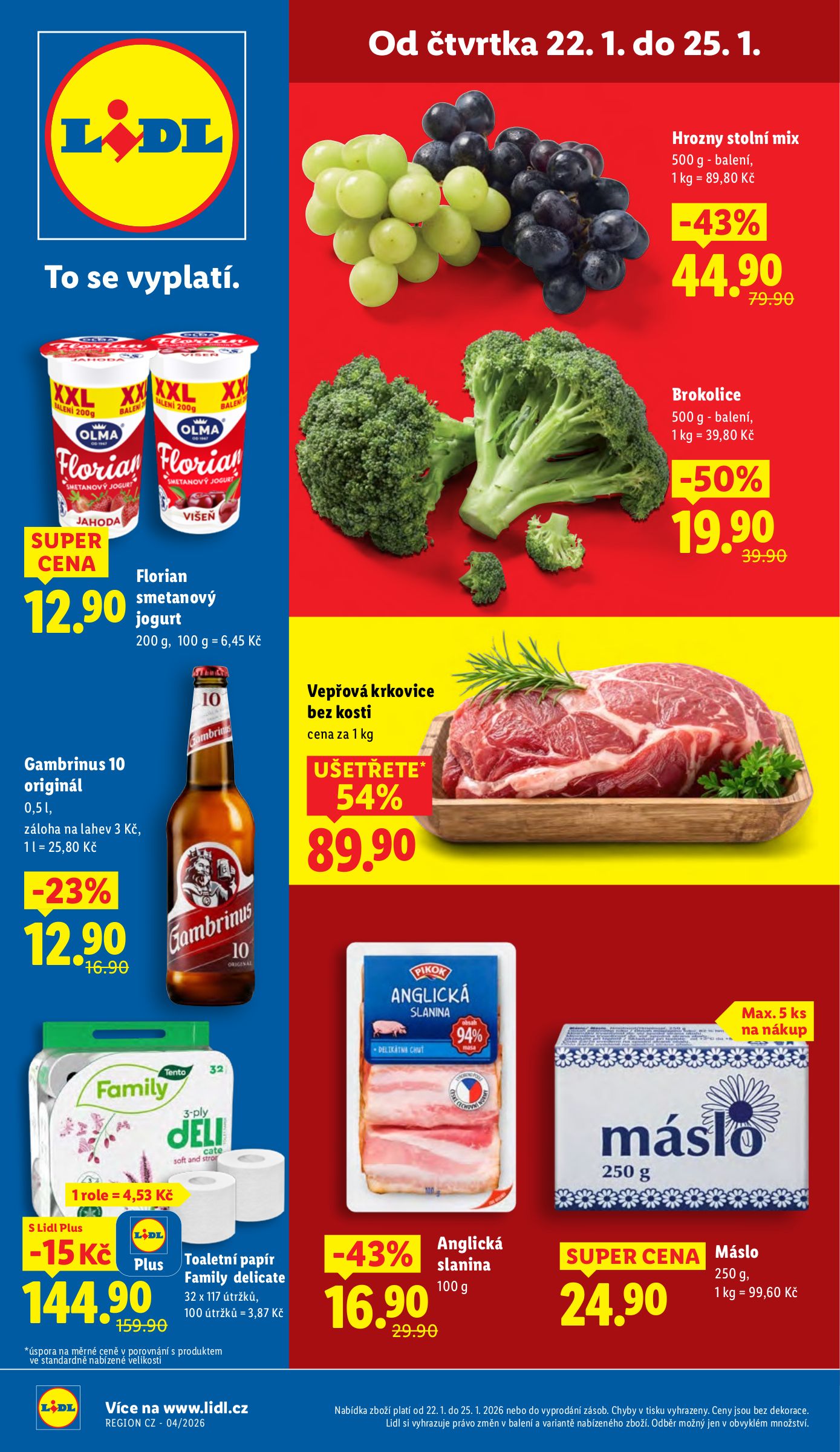 lidl - Aktuální leták Lidl od 22.01. do 25.01.