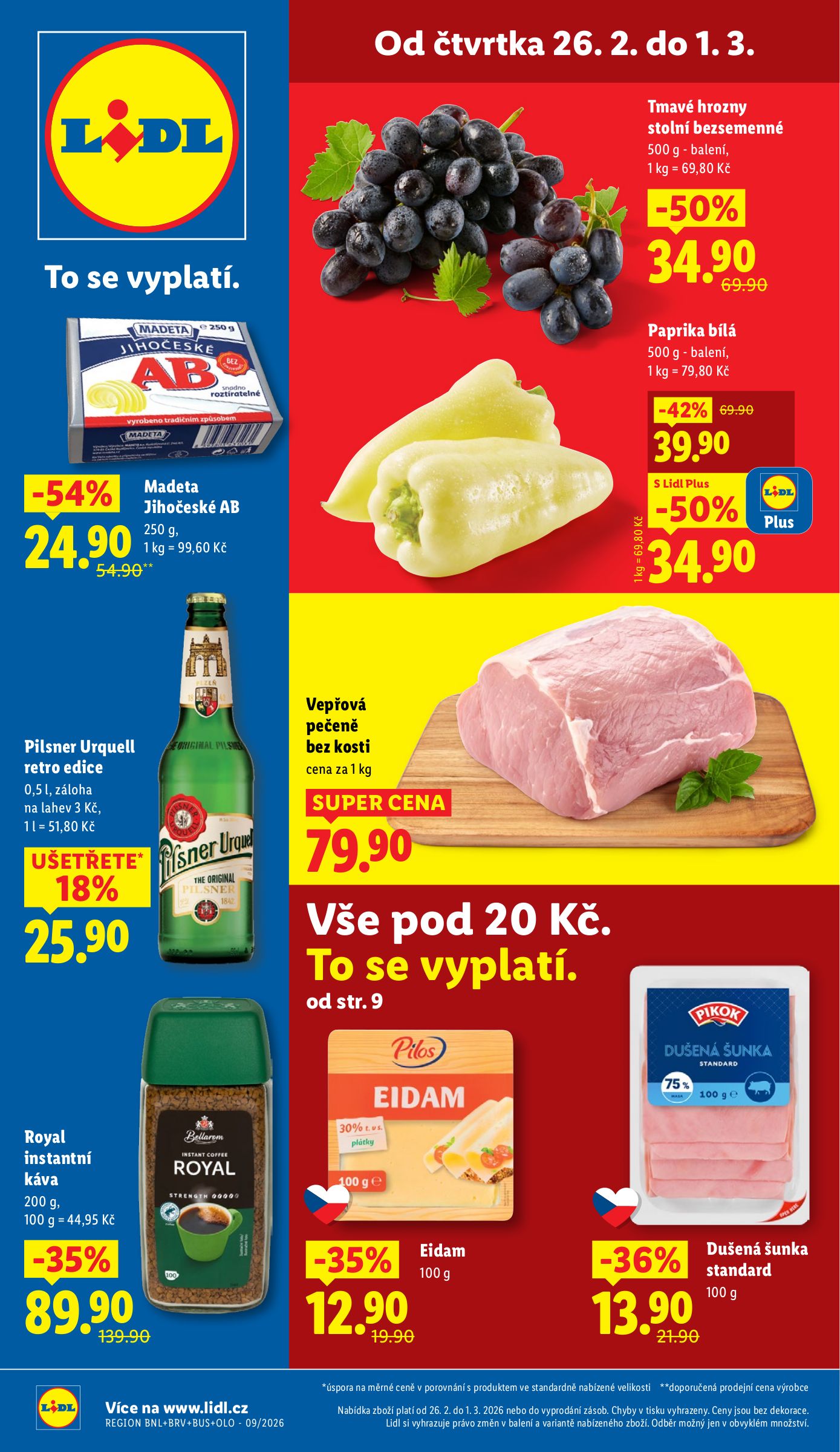 lidl - Lidl leták platný od čtvrtka 26.02.2026 do neděle 01.03.2026