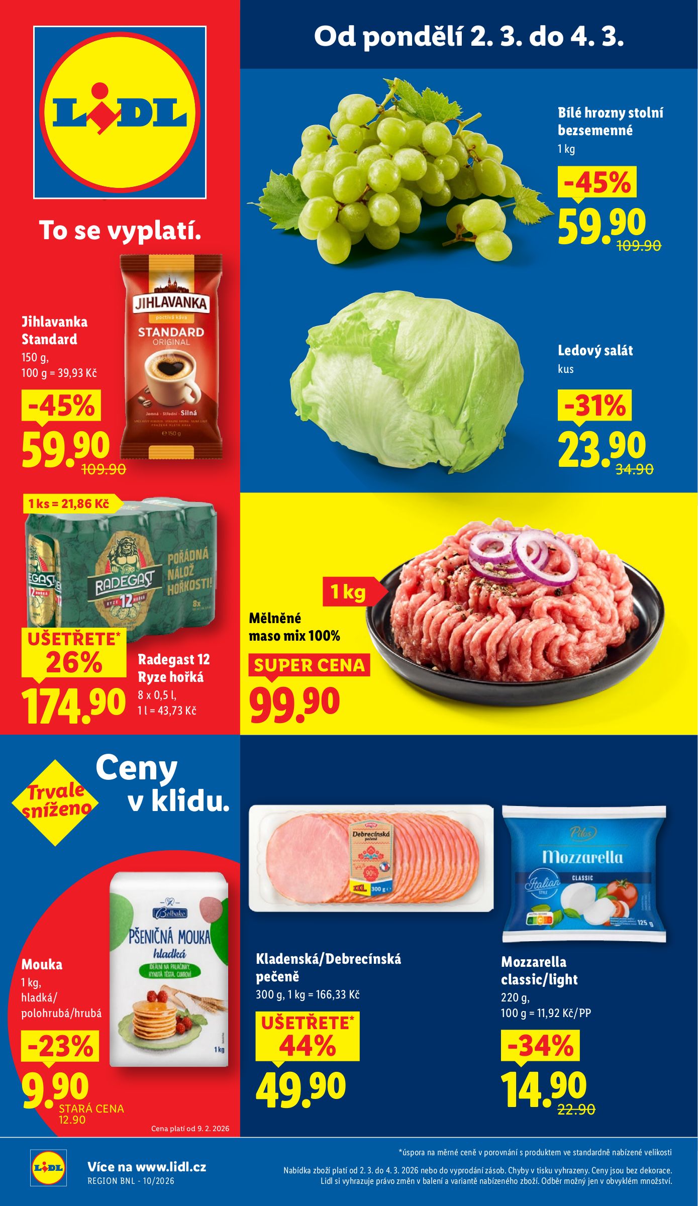lidl - Lidl leták platný od pondělí 02.03.2026 do středy 04.03.2026