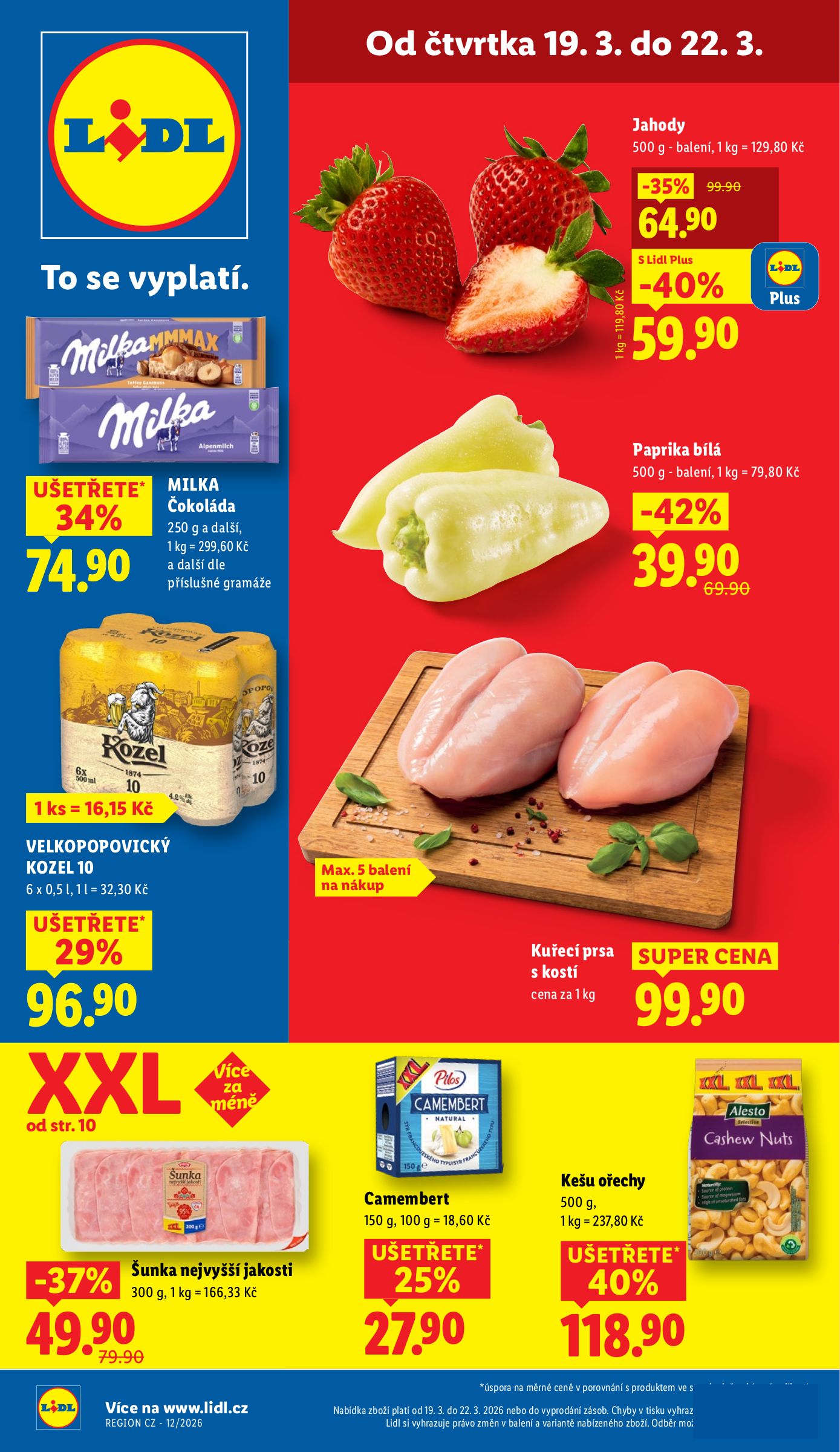 lidl - Lidl leták platný od čtvrtka 19.03.2026 do neděle 22.03.2026 - page: 1