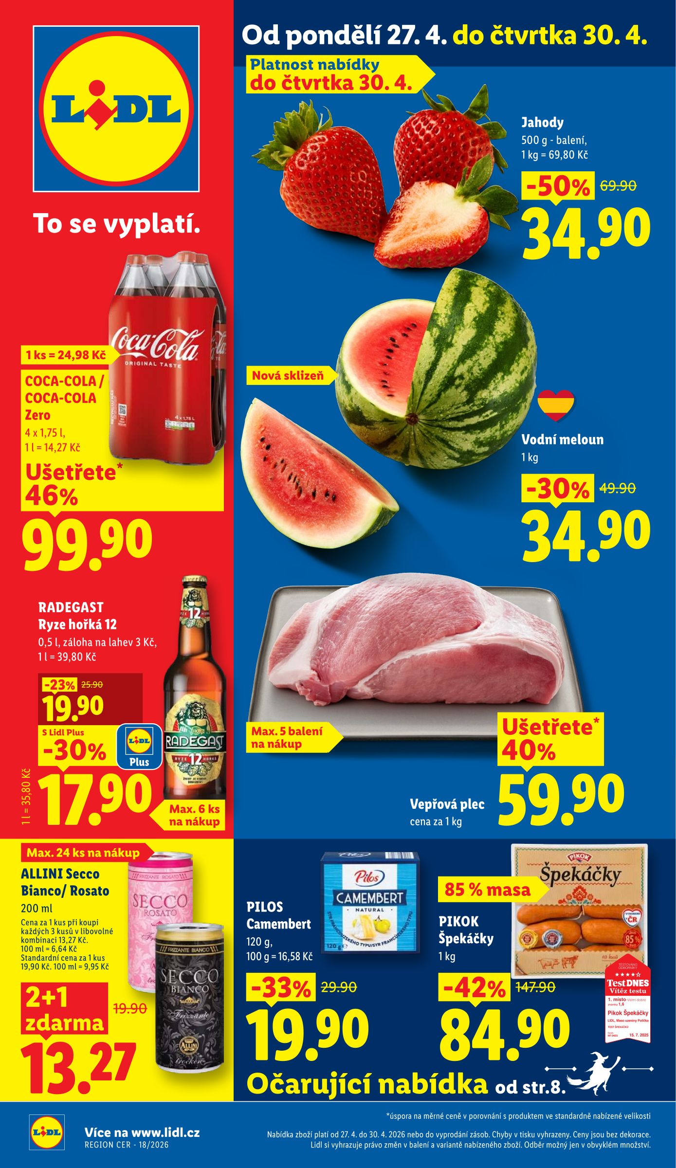 lidl - Lidl leták na příští týden od pondělí 27.04.2026 do čtvrtka 30.04.2026