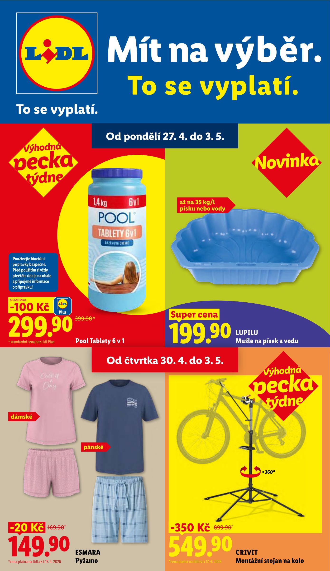 lidl - Lidl - Spotřební zboží leták na příští týden od pondělí 27.04.2026 do neděle 03.05.2026