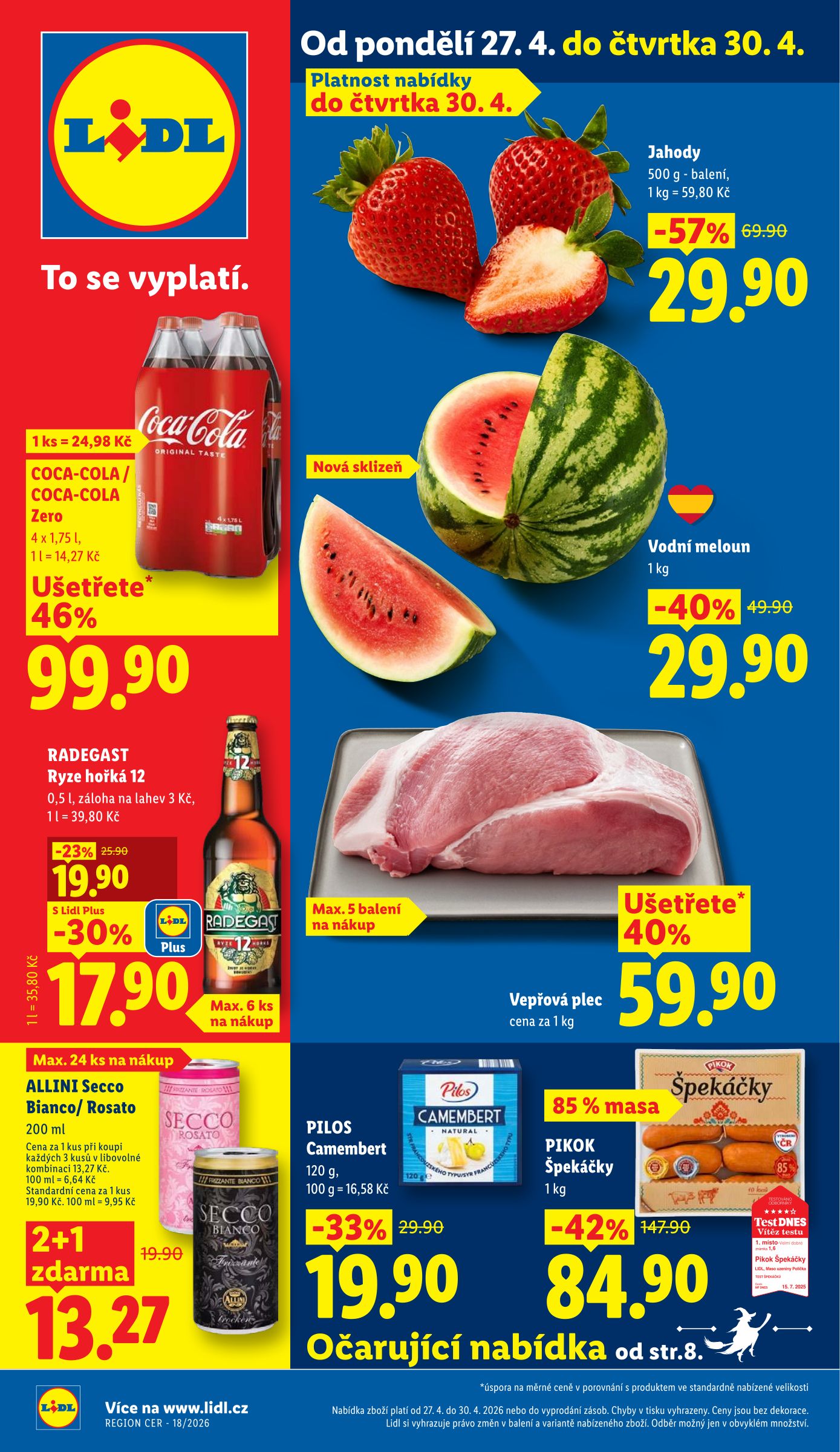 lidl - Aktuální Lidl leták platný od pondělí 27.04.2026 do čtvrtka 30.04.2026