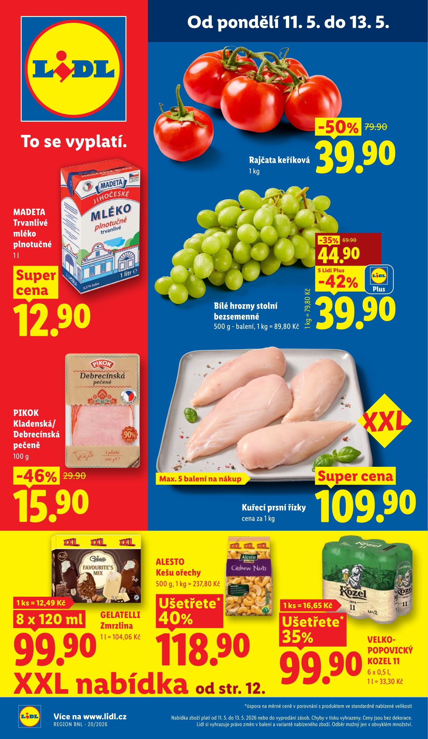 lidl - Lidl leták na příští týden od pondělí 11.05.2026 do středy 13.05.2026