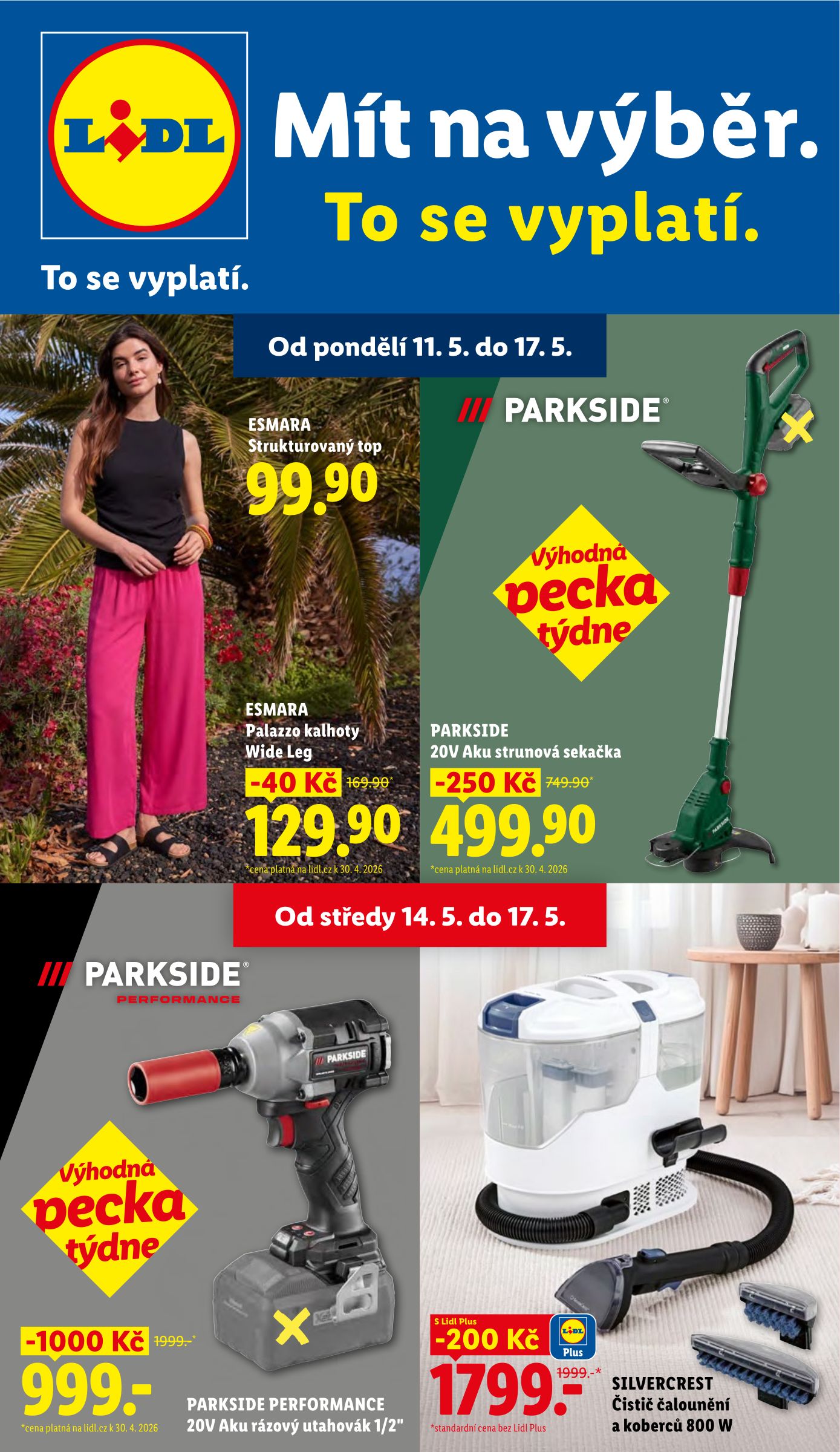 lidl - Lidl - Spotřební zboží leták na příští týden od pondělí 11.05.2026 do neděle 17.05.2026