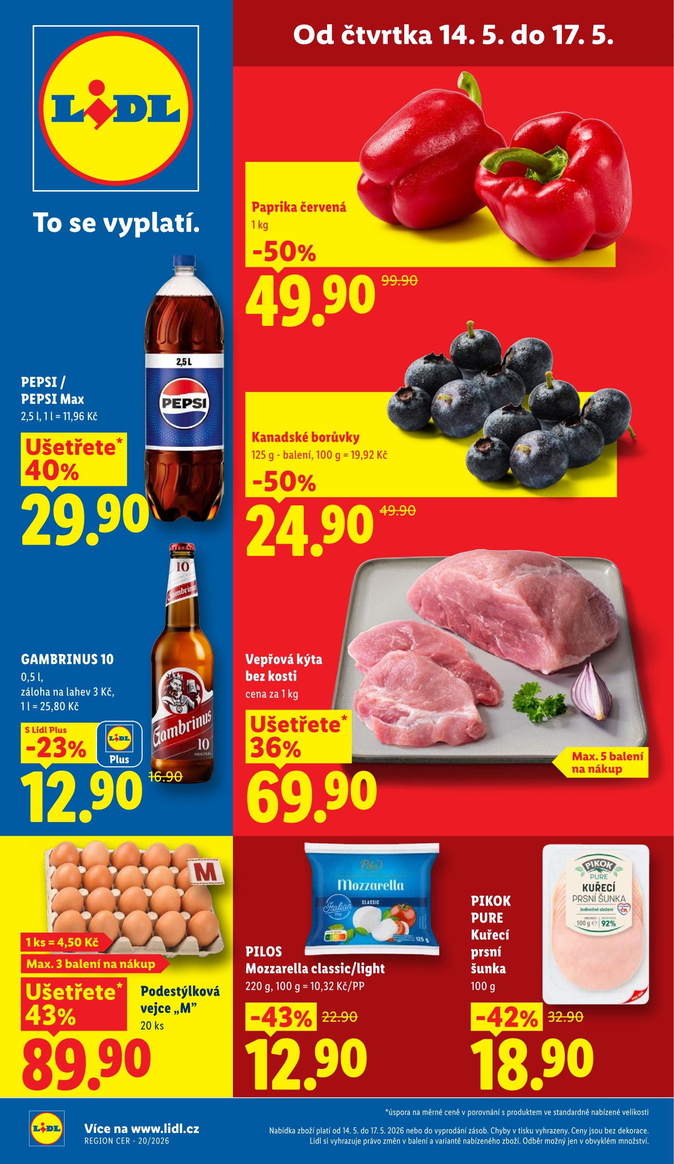 lidl - Lidl leták na příští týden od čtvrtka 14.05.2026 do neděle 17.05.2026