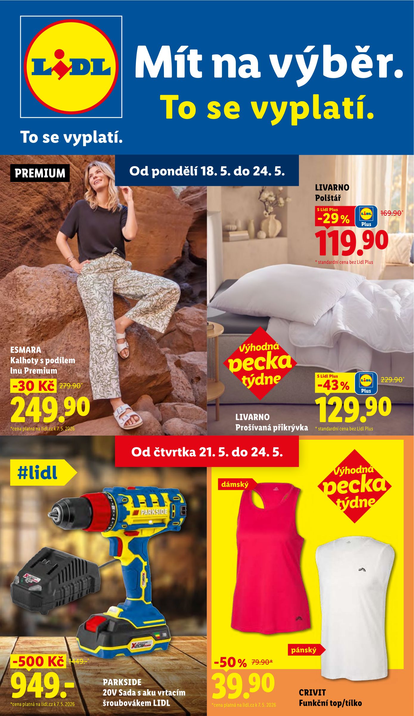 lidl - Lidl - Spotřební zboží leták na příští týden od pondělí 18.05.2026 do neděle 24.05.2026