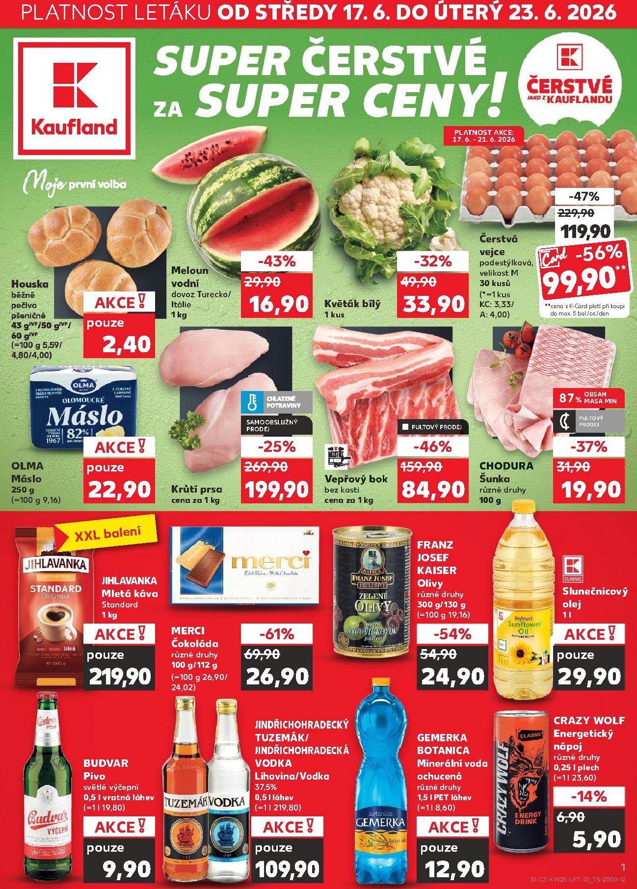 kaufland - Kaufland - Brno leták na příští týden od středy 17.06.2026 do úterý 23.06.2026