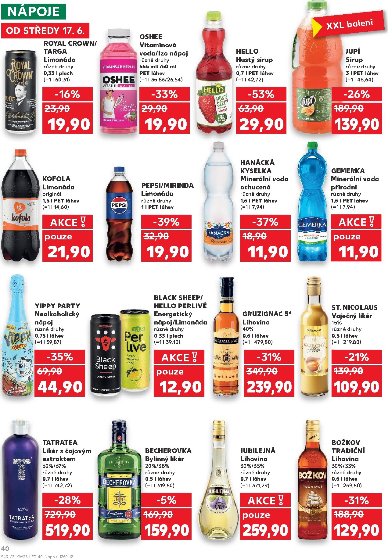 kaufland - Kaufland - Praha 4 leták na příští týden od středy 17.06.2026 do úterý 23.06.2026 - page: 40