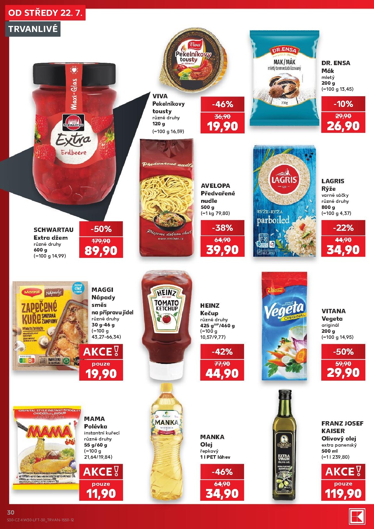 kaufland - Kaufland - Praha 4 leták na příští týden od středy 22.07.2026 do úterý 28.07.2026 - page: 30