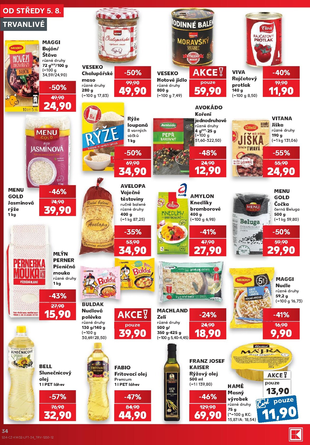 kaufland - Kaufland - Praha 4 leták na příští týden od středy 05.08.2026 do úterý 11.08.2026 - page: 34