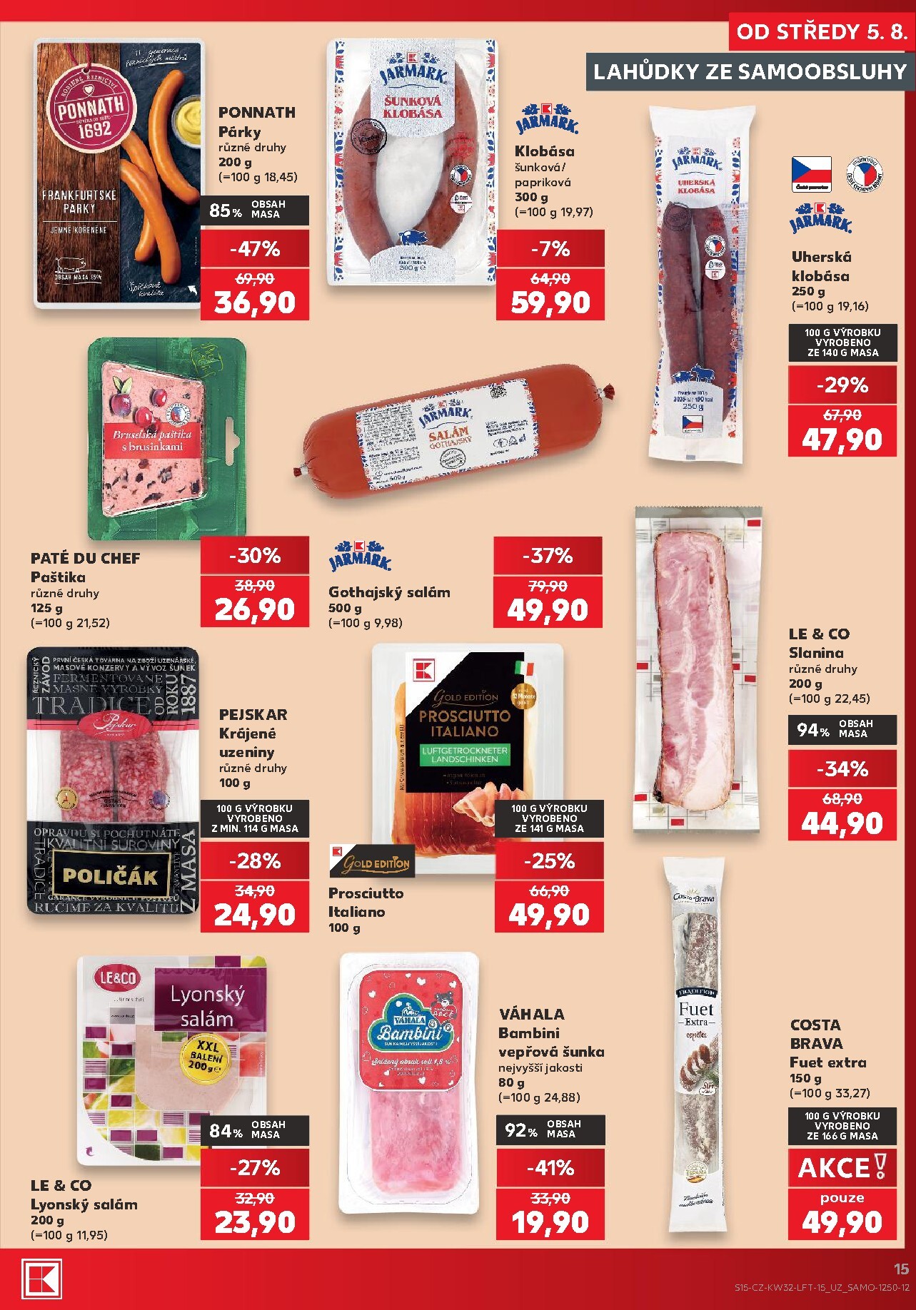 kaufland - Kaufland - Praha 4 leták na příští týden od středy 05.08.2026 do úterý 11.08.2026 - page: 15
