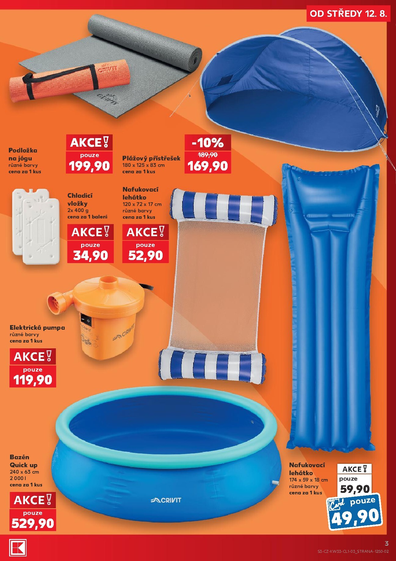 kaufland - Budoucí Kaufland - Kolín - Vše pro letní domácnost leták platný od středy 12.08.2026 do úterý 18.08.2026 - page: 3