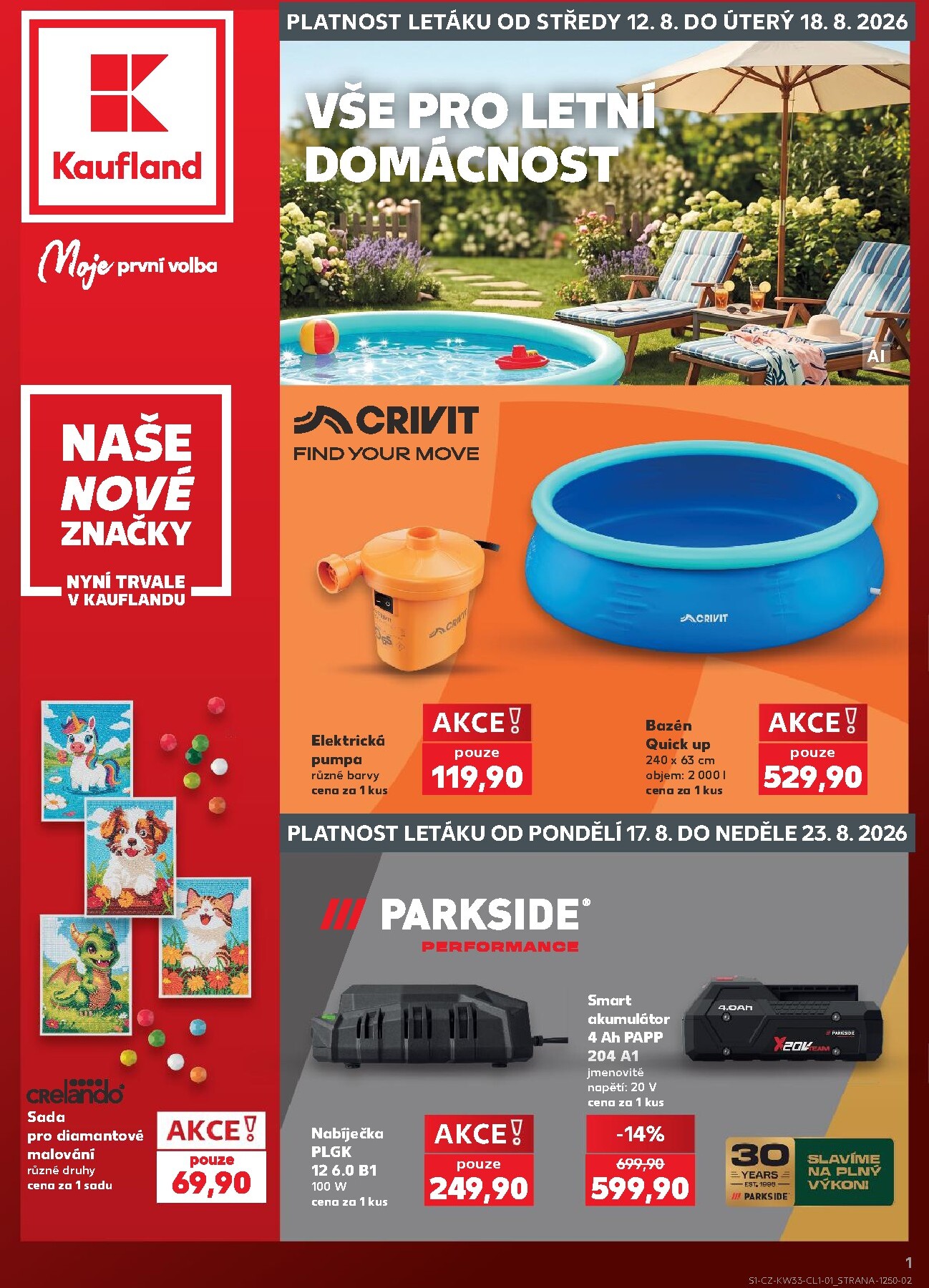 kaufland - Budoucí Kaufland - Kolín - Vše pro letní domácnost leták platný od středy 12.08.2026 do úterý 18.08.2026