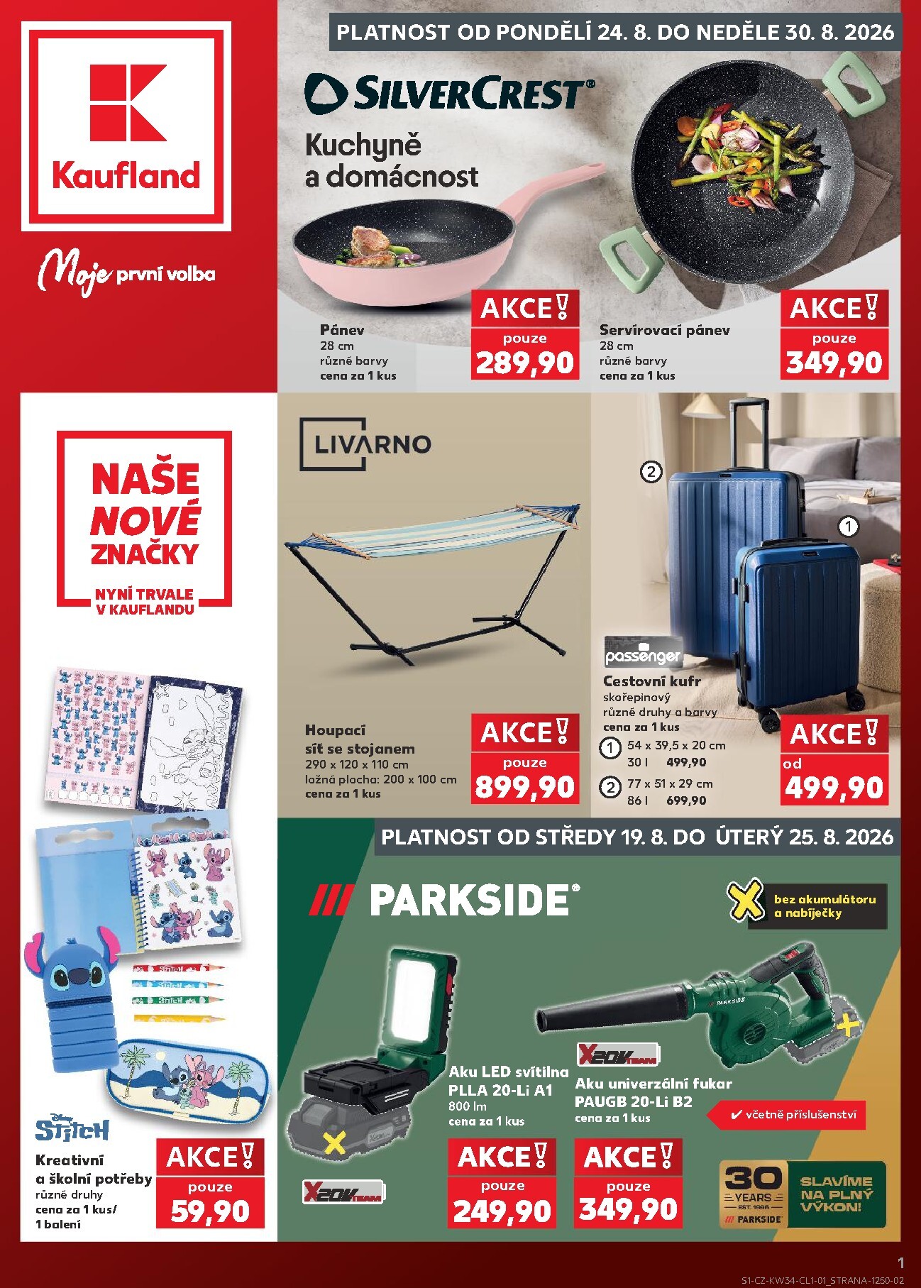 kaufland - Kaufland - Kolín - Naše nové značk\ leták na příští týden od pondělí 24.08.2026 do neděle 30.08.2026
