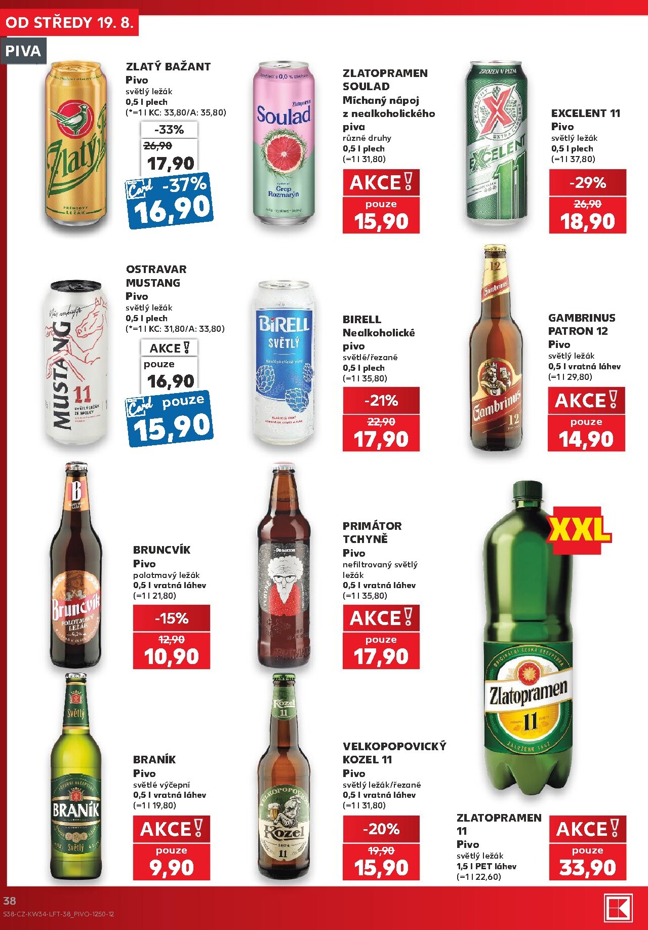 kaufland - Kaufland - Praha 4 leták na příští týden od středy 19.08.2026 do úterý 25.08.2026 - page: 38