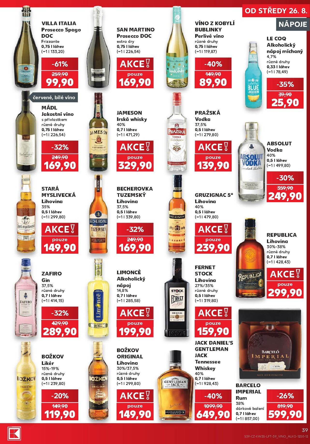 kaufland - Aktuální Kaufland - Kolín leták platný od středy 26.08.2026 do úterý 01.09.2026 - page: 39