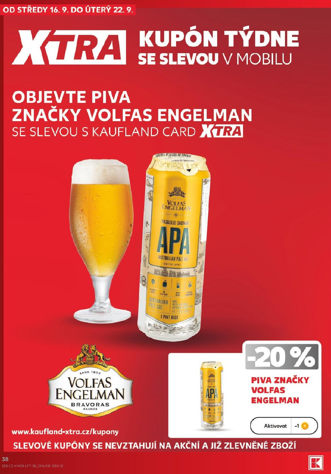 kaufland - Kaufland - Brno leták na příští týden od středy 16.09.2026 do úterý 22.09.2026 - page: 38