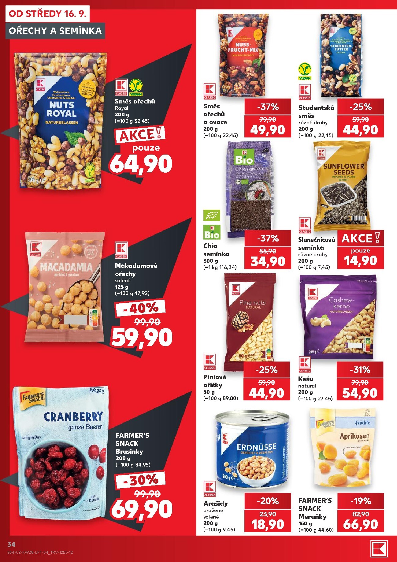 kaufland - Kaufland - Brno leták na příští týden od středy 16.09.2026 do úterý 22.09.2026 - page: 34