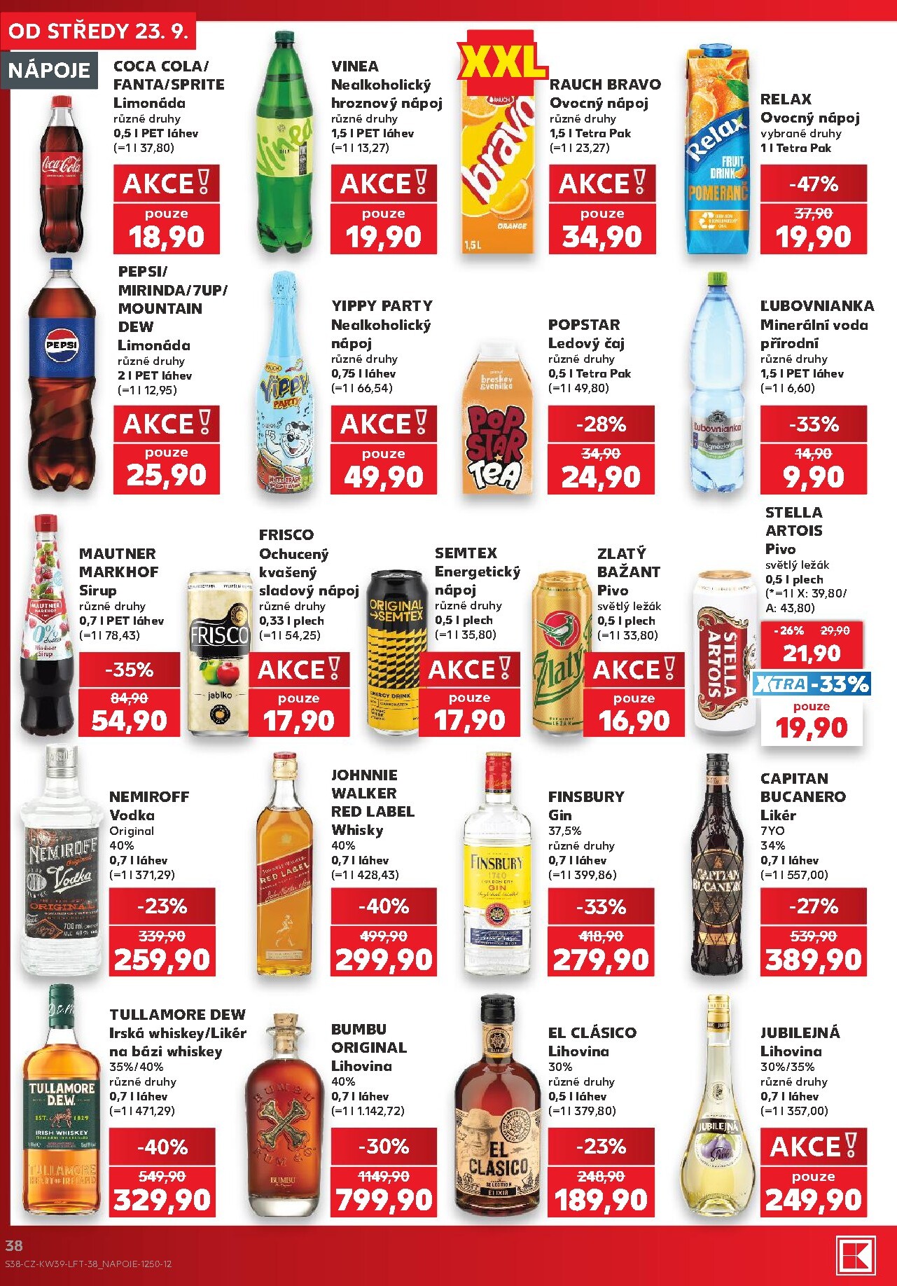 kaufland - Kaufland - Brno leták na příští týden od středy 23.09.2026 do úterý 29.09.2026 - page: 38