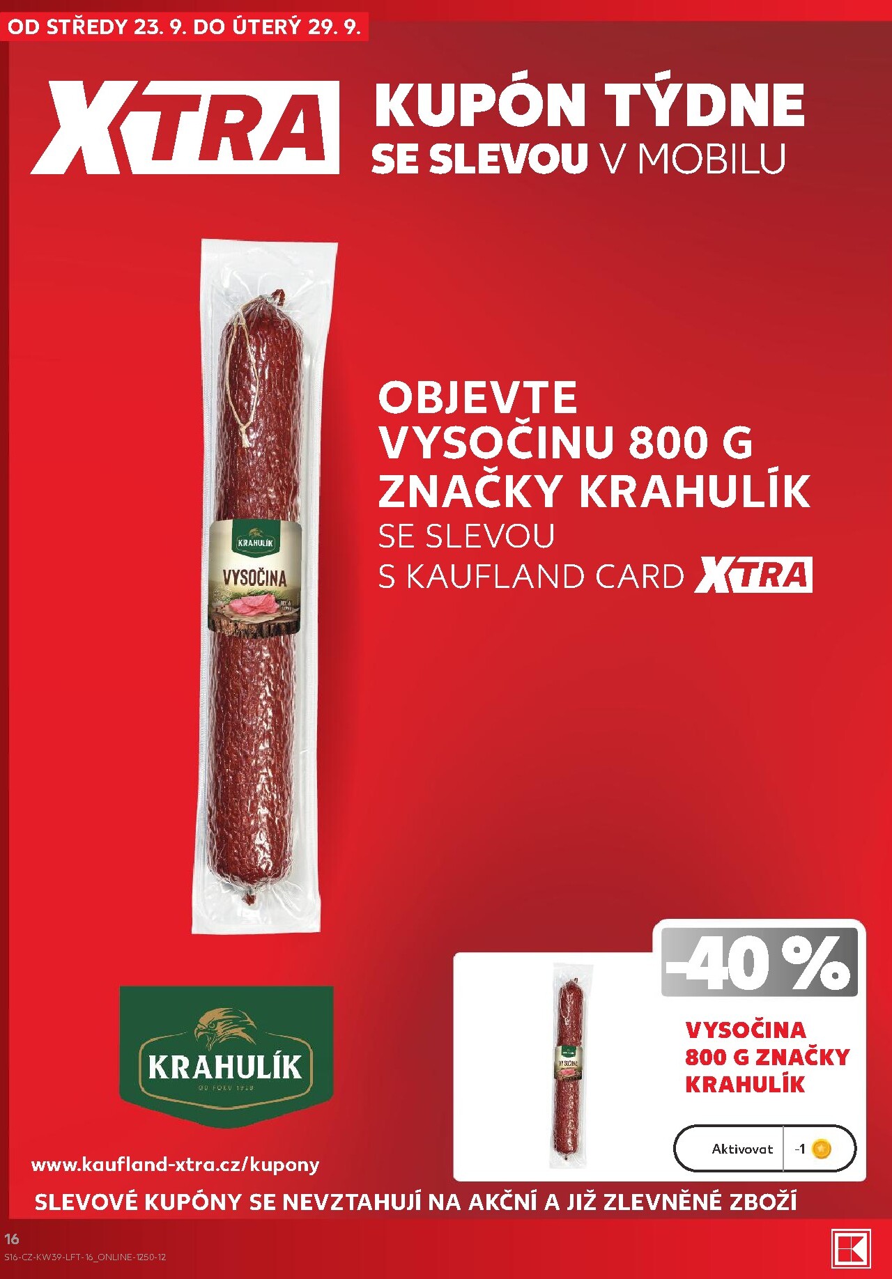 kaufland - Kaufland - Brno leták na příští týden od středy 23.09.2026 do úterý 29.09.2026 - page: 16