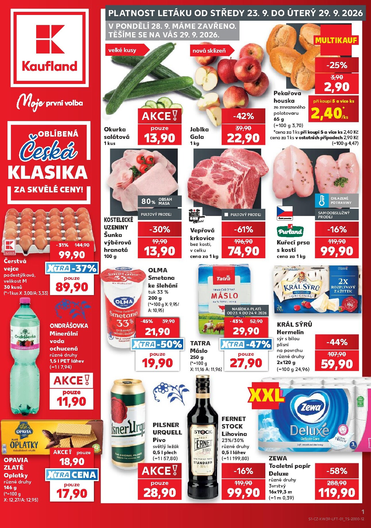kaufland - Kaufland - Brno leták na příští týden od středy 23.09.2026 do úterý 29.09.2026