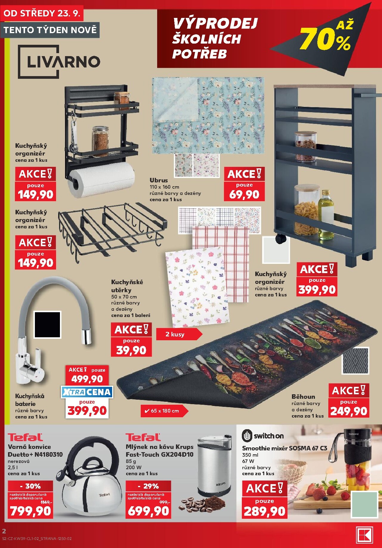 kaufland - Kaufland - Kolín - Spotřební zboží leták na příští týden od středy 23.09.2026 do úterý 29.09.2026 - page: 2