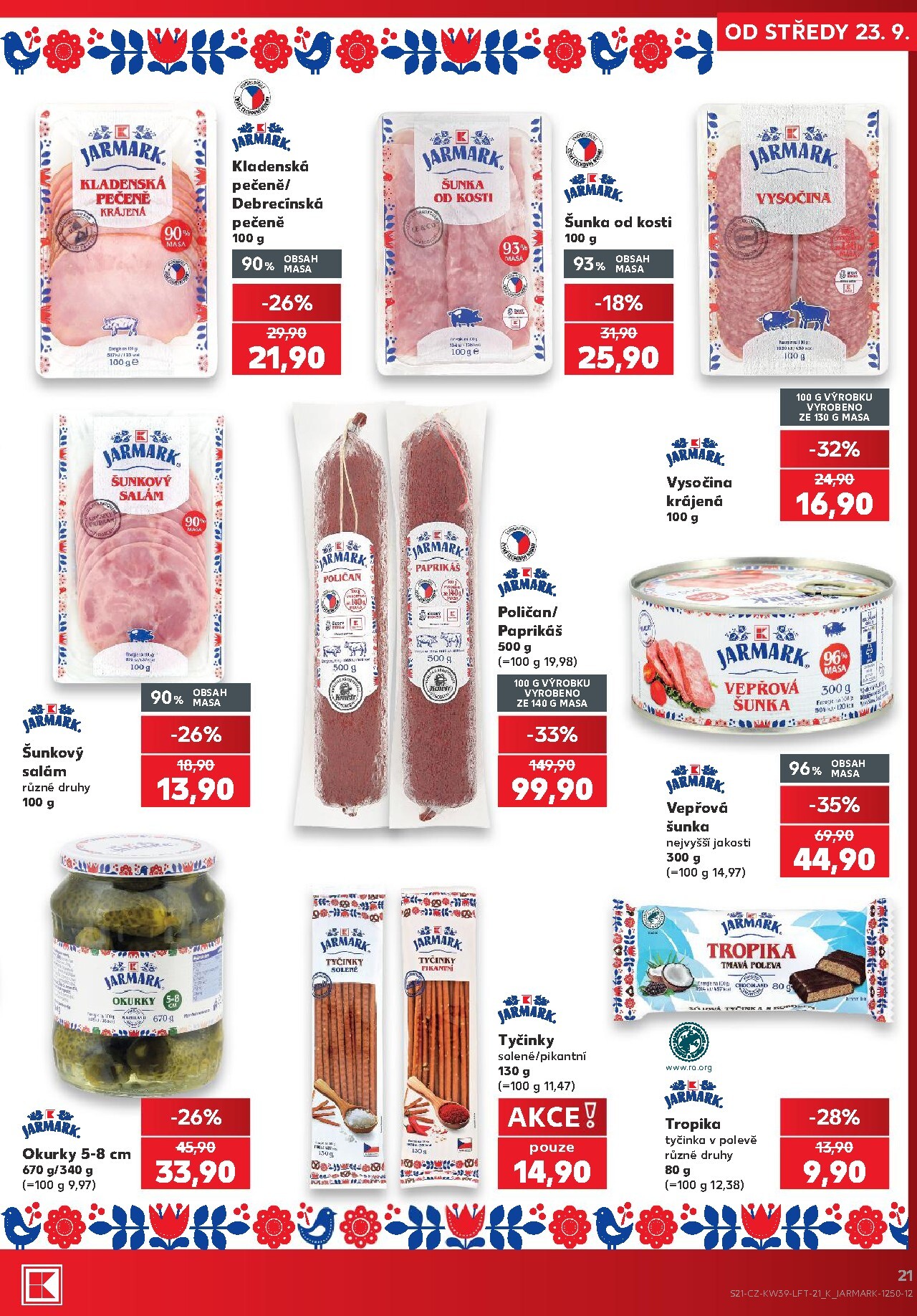 kaufland - Kaufland - Praha 4 leták na příští týden od středy 23.09.2026 do úterý 29.09.2026 - page: 21