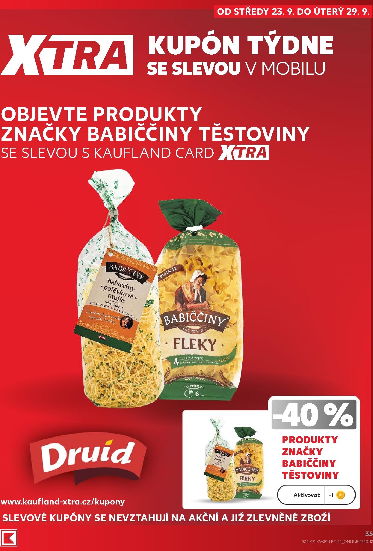kaufland - Kaufland - Praha 4 leták na příští týden od středy 23.09.2026 do úterý 29.09.2026 - page: 35
