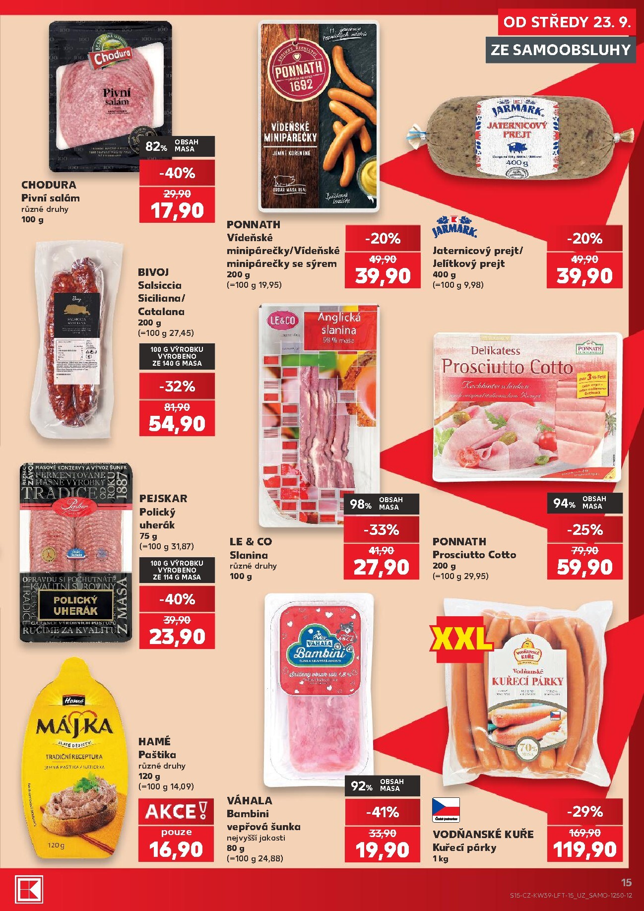 kaufland - Kaufland - Kolín leták na příští týden od středy 23.09.2026 do úterý 29.09.2026 - page: 15