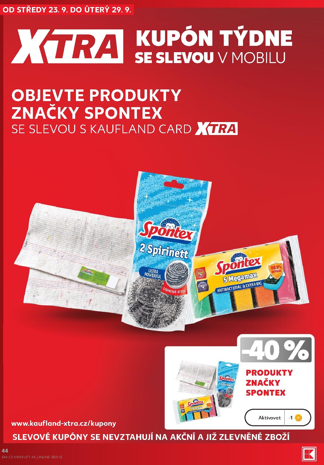 kaufland - Kaufland - Kolín leták na příští týden od středy 23.09.2026 do úterý 29.09.2026 - page: 44