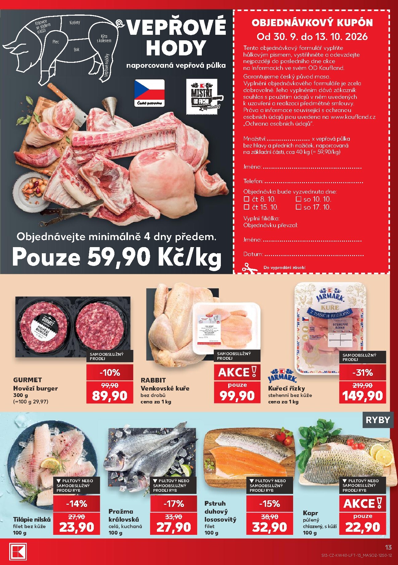 kaufland - Budoucí Kaufland - Praha 4 leták platný od středy 30.09.2026 do úterý 06.10.2026 - page: 13