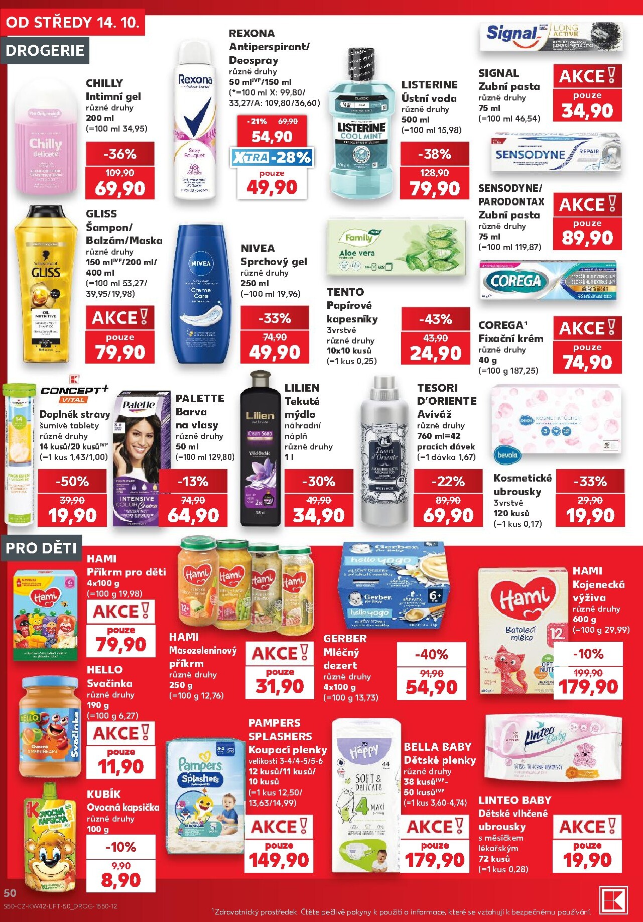 kaufland - Kaufland - Kolín leták na příští týden od středy 14.10.2026 do úterý 20.10.2026 - page: 50
