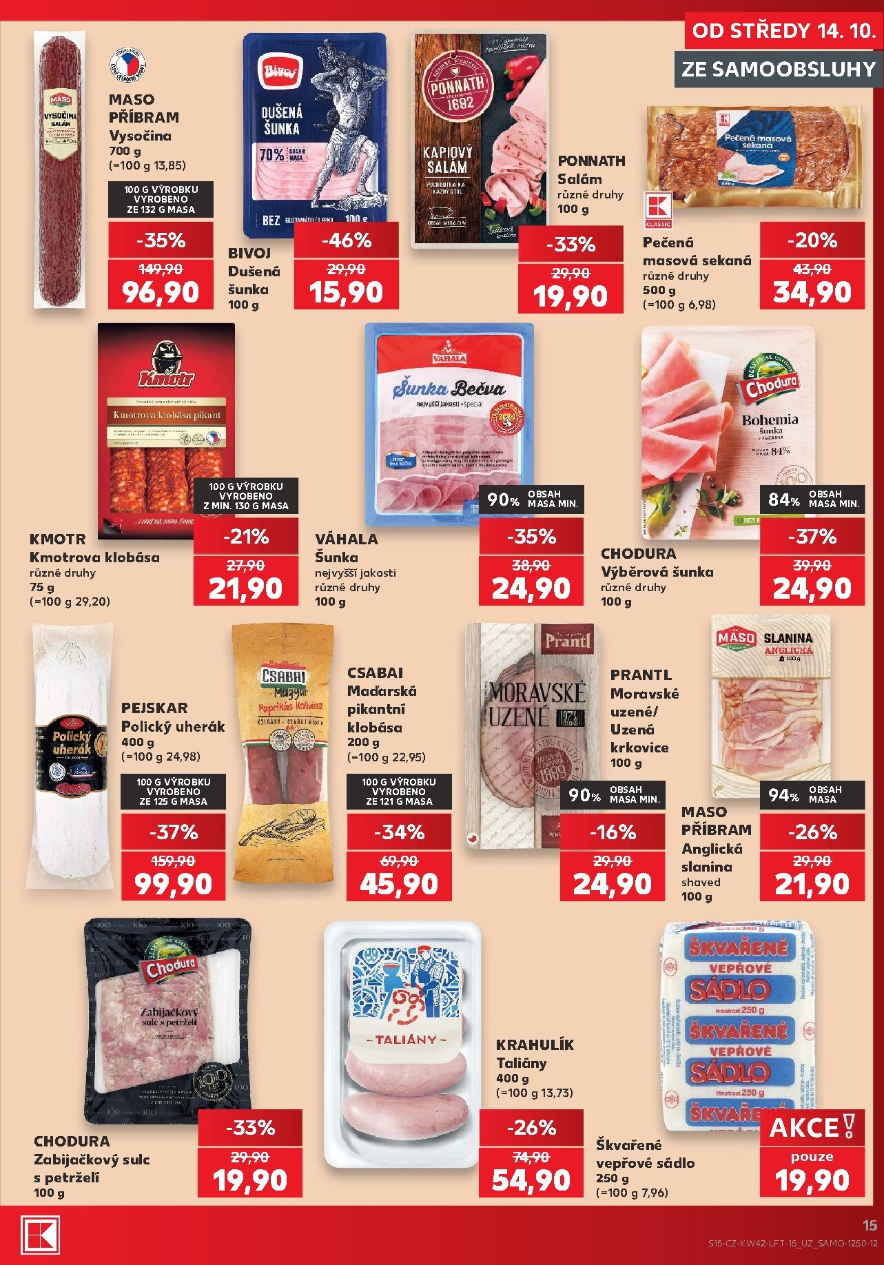 kaufland - Kaufland - Praha 4 leták na příští týden od středy 14.10.2026 do úterý 20.10.2026 - page: 15