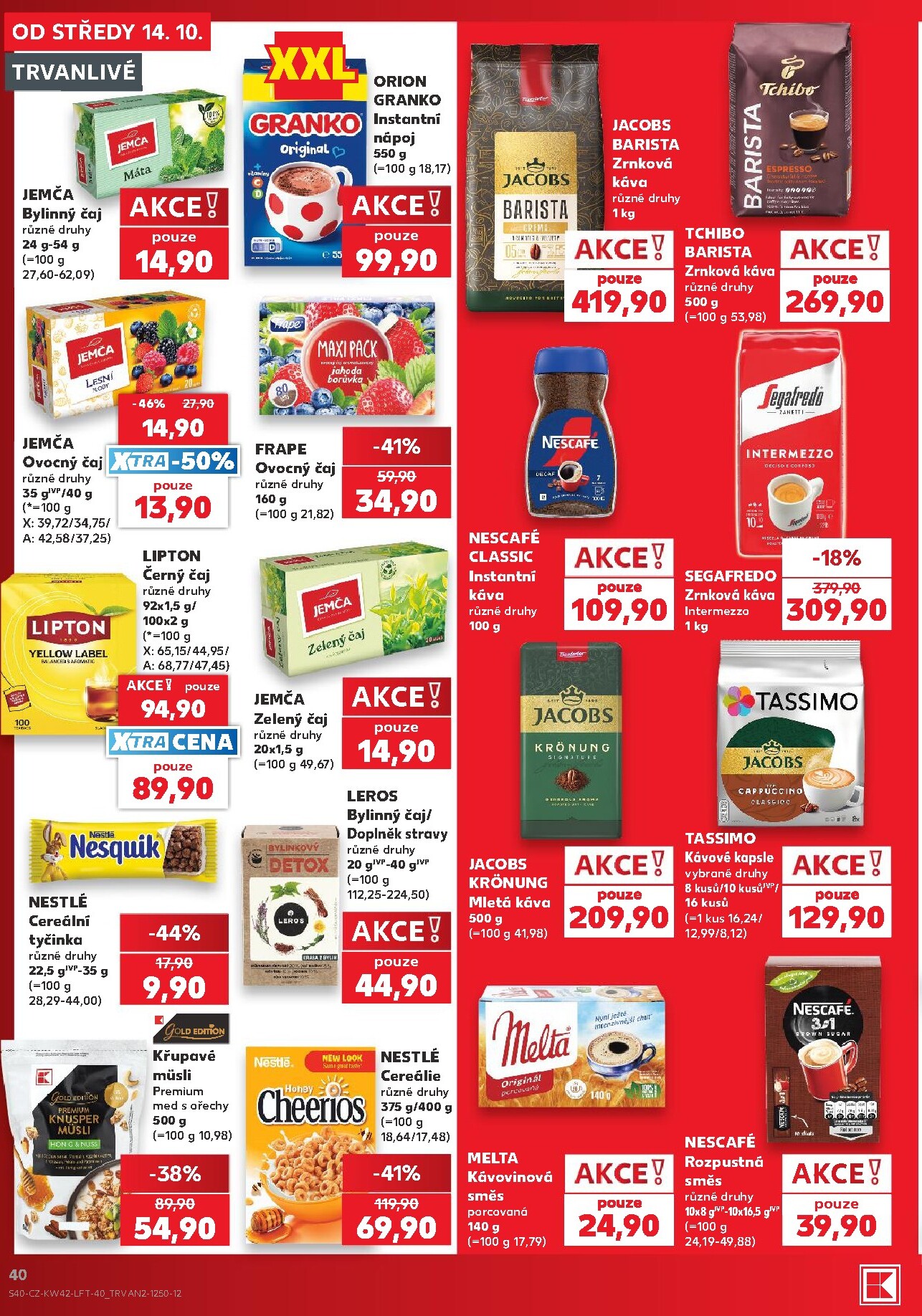 kaufland - Kaufland - Praha 4 leták na příští týden od středy 14.10.2026 do úterý 20.10.2026 - page: 40