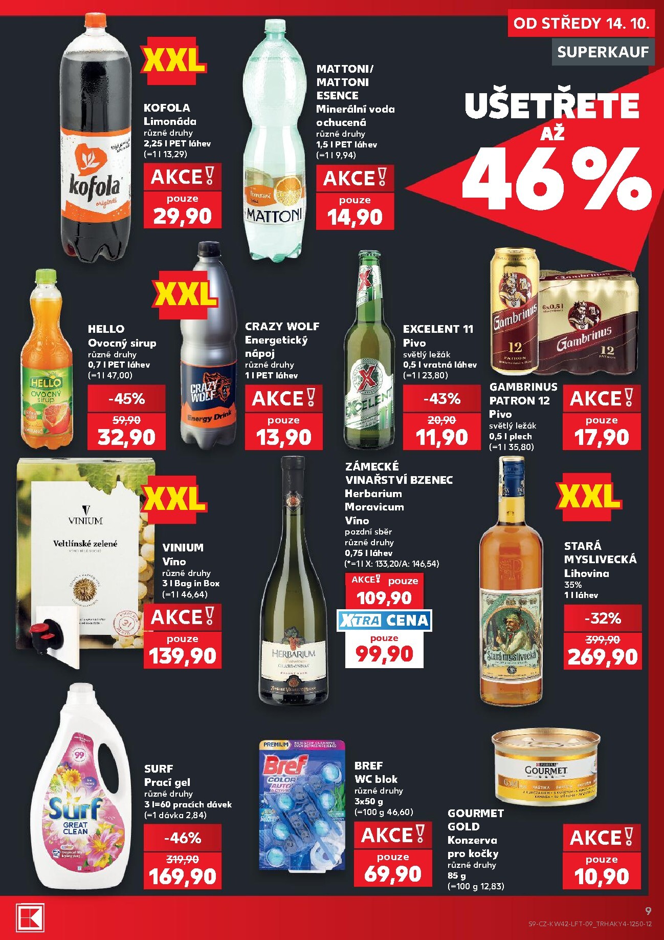 kaufland - Kaufland - Brno leták na příští týden od středy 14.10.2026 do úterý 20.10.2026 - page: 9