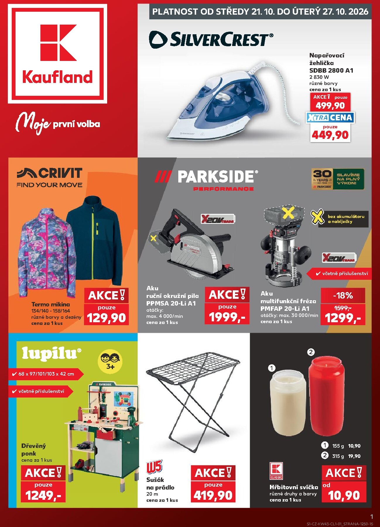 kaufland - Kaufland - Ostrava - Spotřební zboží leták na příští týden od středy 21.10.2026 do úterý 27.10.2026