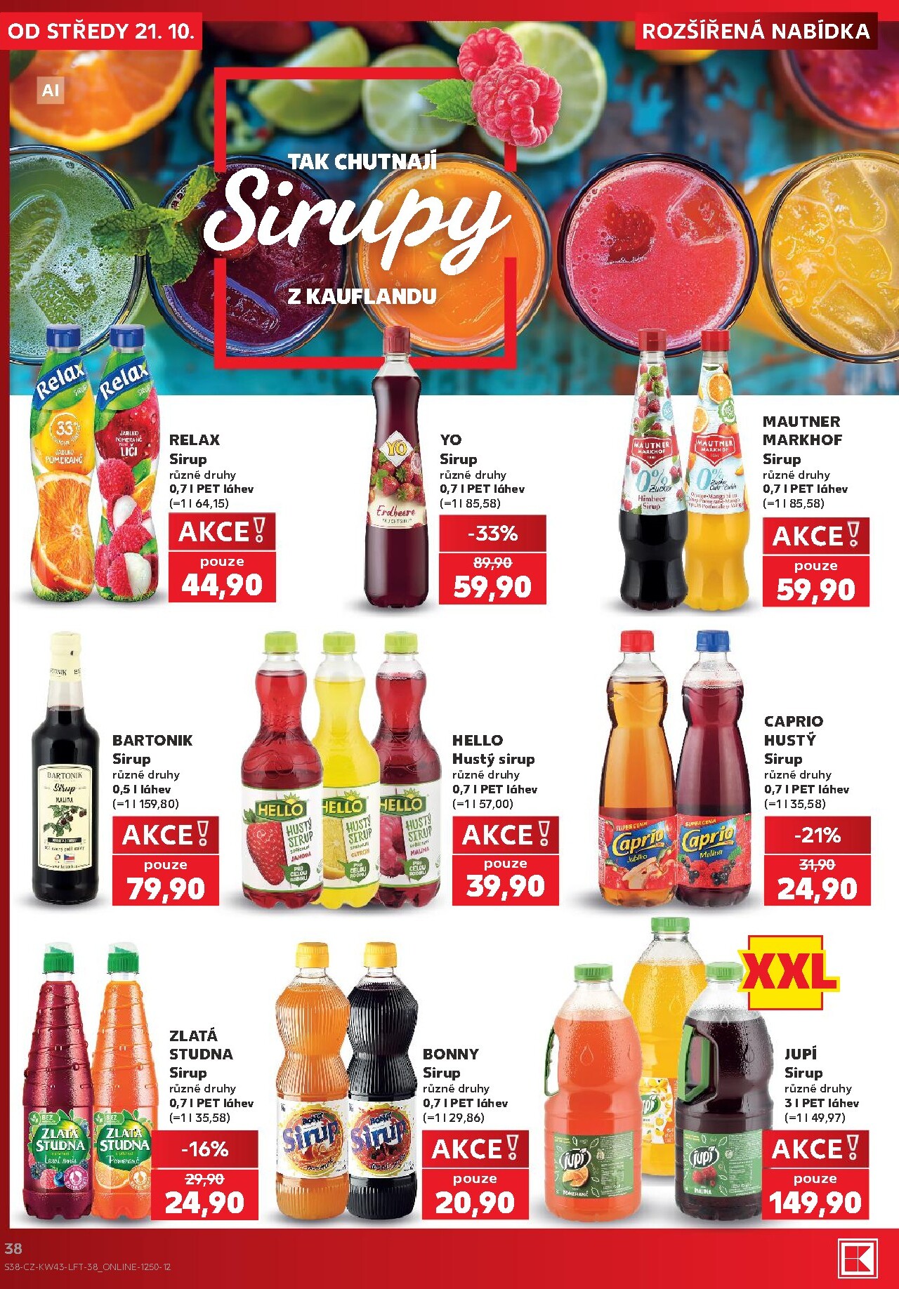 kaufland - Kaufland - Brno leták na příští týden od středy 21.10.2026 do úterý 27.10.2026 - page: 38