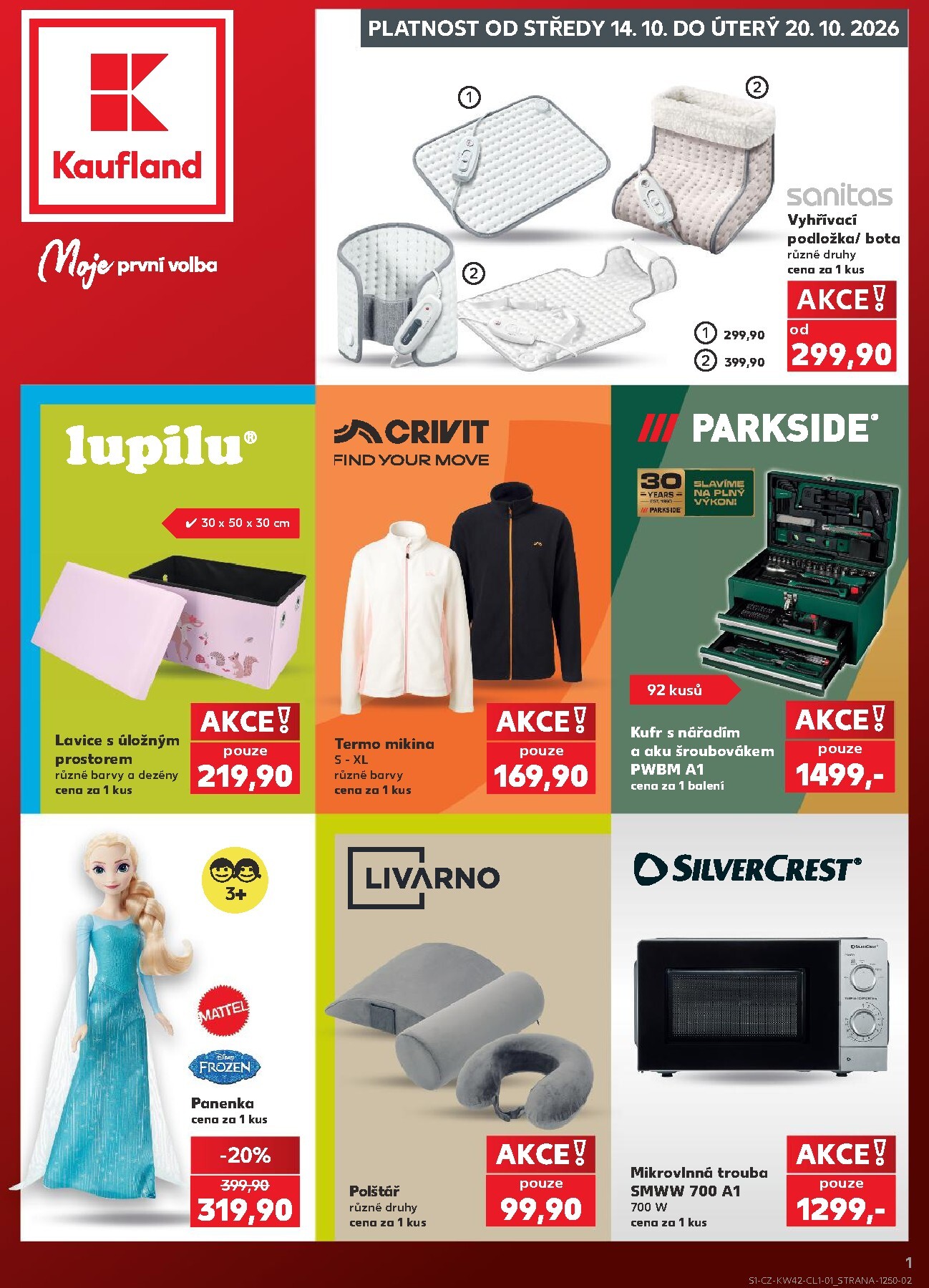 kaufland - Aktuální Kaufland - Kolín - Spotřební zboží leták platný od středy 14.10.2026 do úterý 20.10.2026 - page: 1