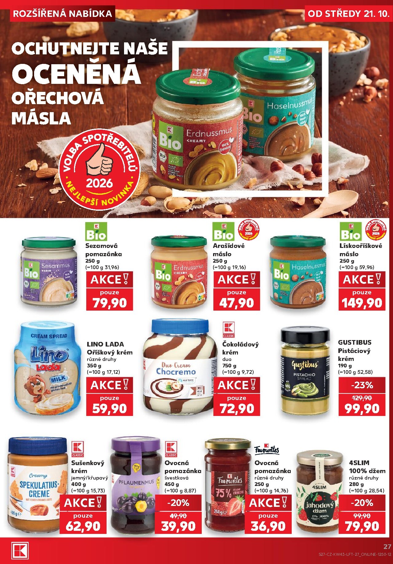 kaufland - Aktuální Kaufland - Praha 4 leták platný od středy 21.10.2026 do úterý 27.10.2026 - page: 27