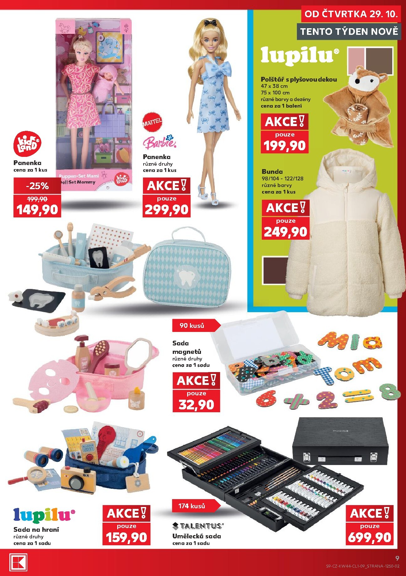 kaufland - Budoucí Kaufland - Kolín - Spotřební zboží leták platný od čtvrtka 29.10.2026 do úterý 03.11.2026 - page: 9