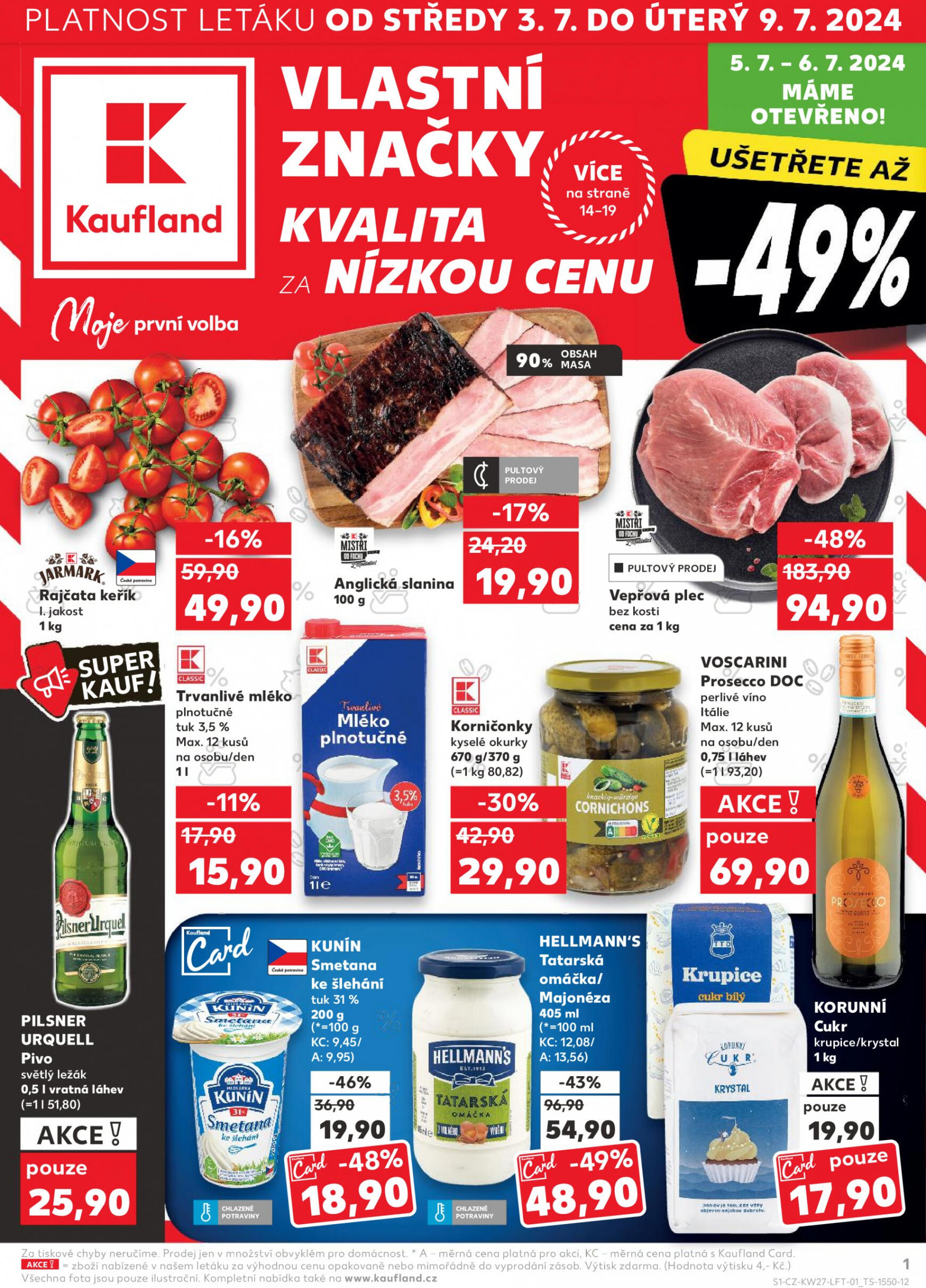 kaufland - Leták Kaufland aktuální 03.07. - 09.07. - page: 1